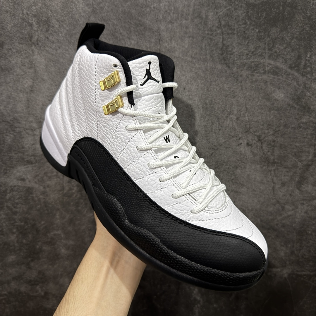 图片[3]-【OG纯原】顶级Air Jordan AJ12 黑白金扣 货号：CT8013-117 原楦原纸板开发 原汁原味12代鞋型 进口原厂皮料 超软荔枝皮 质感满分 原厂碳板 原装材料 原厂定制金属扣 原厂电绣 支持与公司货全方位对比 只服务于5%懂鞋的高端客户 发国外可支持各种retail商店充正寄售 尺码：40 40.5 41 42 42.5 43 44 44.5 45 45.5 46 47.5-选品中心