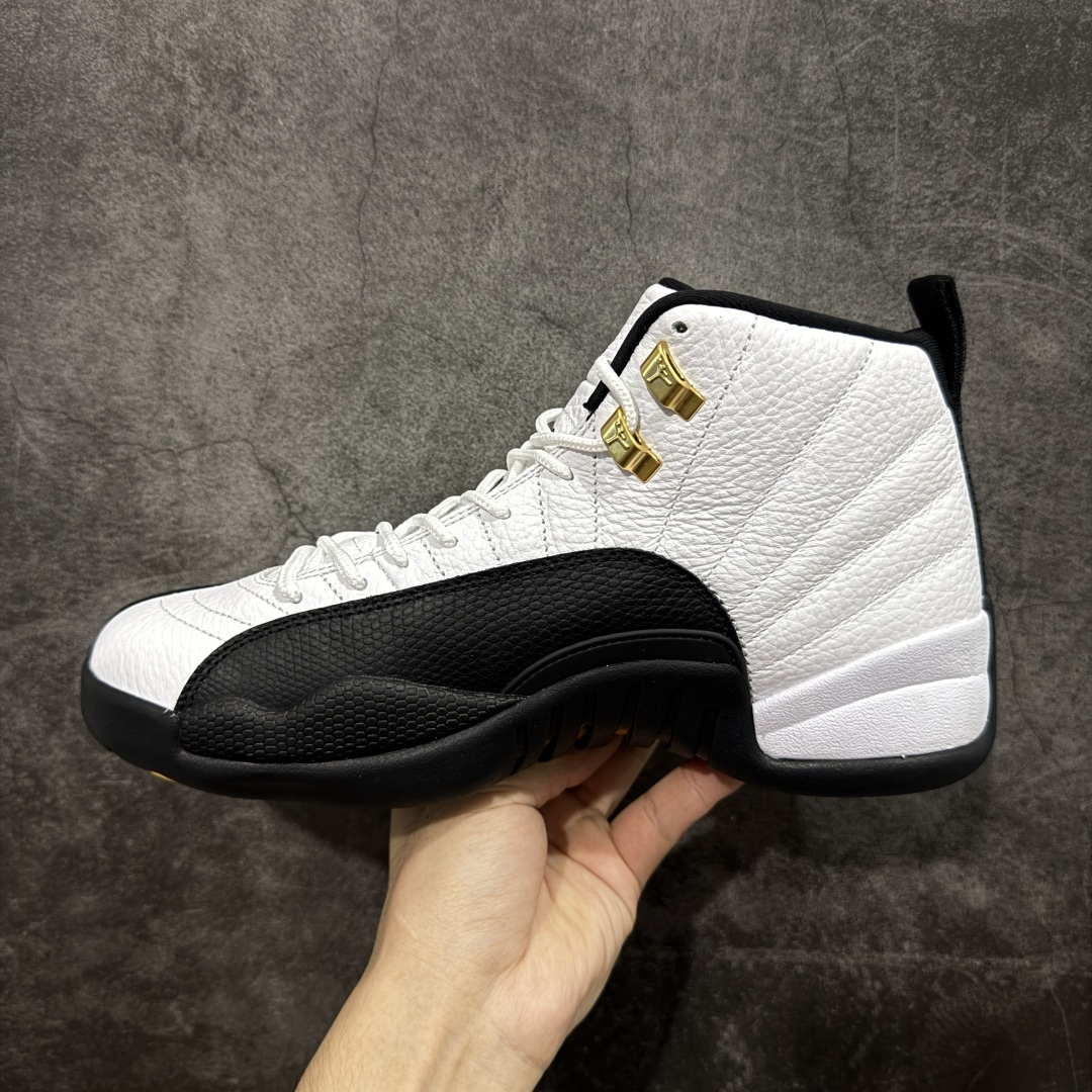 图片[2]-【OG纯原】顶级Air Jordan AJ12 黑白金扣 货号：CT8013-117 原楦原纸板开发 原汁原味12代鞋型 进口原厂皮料 超软荔枝皮 质感满分 原厂碳板 原装材料 原厂定制金属扣 原厂电绣 支持与公司货全方位对比 只服务于5%懂鞋的高端客户 发国外可支持各种retail商店充正寄售 尺码：40 40.5 41 42 42.5 43 44 44.5 45 45.5 46 47.5-选品中心