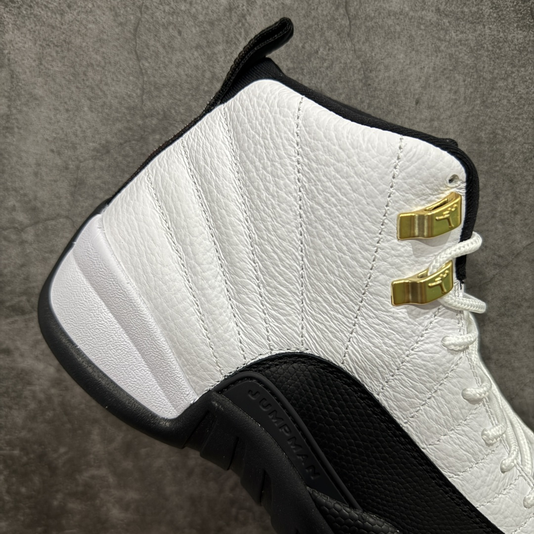 图片[7]-【OG纯原】顶级Air Jordan AJ12 黑白金扣 货号：CT8013-117 原楦原纸板开发 原汁原味12代鞋型 进口原厂皮料 超软荔枝皮 质感满分 原厂碳板 原装材料 原厂定制金属扣 原厂电绣 支持与公司货全方位对比 只服务于5%懂鞋的高端客户 发国外可支持各种retail商店充正寄售 尺码：40 40.5 41 42 42.5 43 44 44.5 45 45.5 46 47.5-选品中心