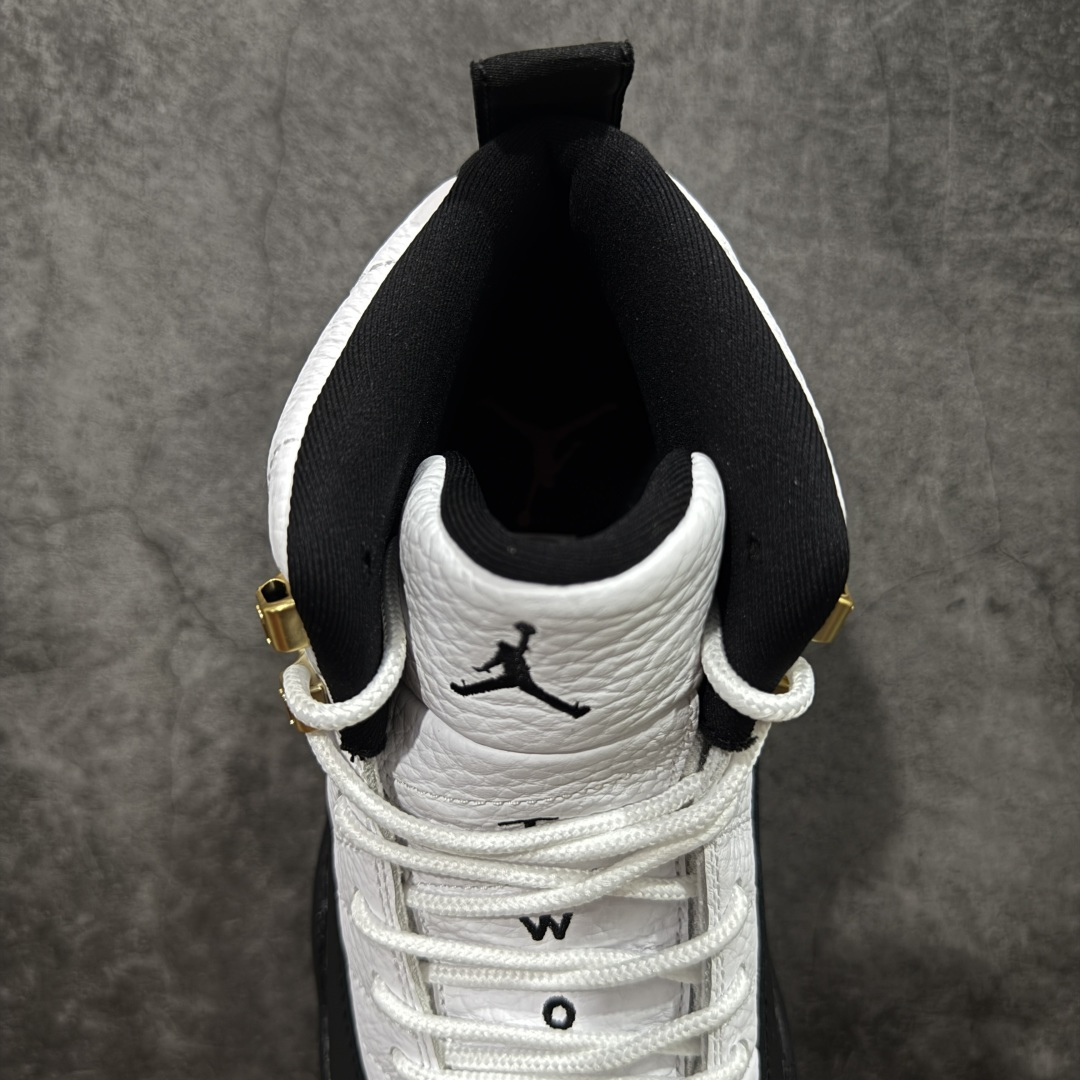 图片[8]-【OG纯原】顶级Air Jordan AJ12 黑白金扣 货号：CT8013-117 原楦原纸板开发 原汁原味12代鞋型 进口原厂皮料 超软荔枝皮 质感满分 原厂碳板 原装材料 原厂定制金属扣 原厂电绣 支持与公司货全方位对比 只服务于5%懂鞋的高端客户 发国外可支持各种retail商店充正寄售 尺码：40 40.5 41 42 42.5 43 44 44.5 45 45.5 46 47.5-选品中心