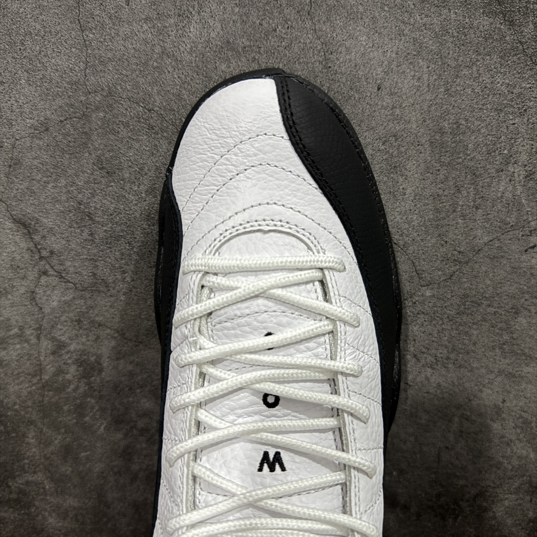 图片[5]-【OG纯原】顶级Air Jordan AJ12 黑白金扣 货号：CT8013-117 原楦原纸板开发 原汁原味12代鞋型 进口原厂皮料 超软荔枝皮 质感满分 原厂碳板 原装材料 原厂定制金属扣 原厂电绣 支持与公司货全方位对比 只服务于5%懂鞋的高端客户 发国外可支持各种retail商店充正寄售 尺码：40 40.5 41 42 42.5 43 44 44.5 45 45.5 46 47.5-选品中心
