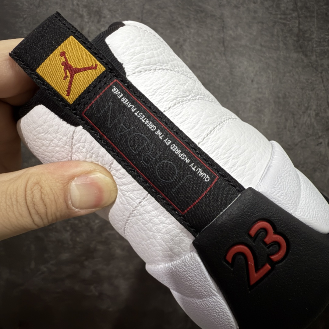 图片[2]-【OG纯原】顶级Air Jordan AJ12 黑白金扣 货号：CT8013-117 原楦原纸板开发 原汁原味12代鞋型 进口原厂皮料 超软荔枝皮 质感满分 原厂碳板 原装材料 原厂定制金属扣 原厂电绣 支持与公司货全方位对比 只服务于5%懂鞋的高端客户 发国外可支持各种retail商店充正寄售 尺码：40 40.5 41 42 42.5 43 44 44.5 45 45.5 46 47.5-选品中心