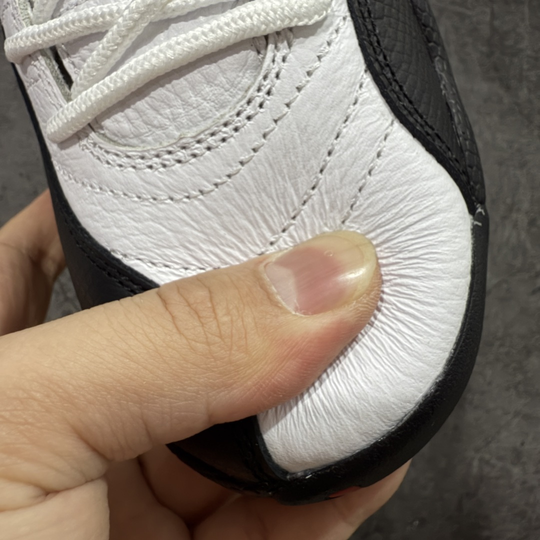 图片[5]-【OG纯原】顶级Air Jordan AJ12 黑白金扣 货号：CT8013-117 原楦原纸板开发 原汁原味12代鞋型 进口原厂皮料 超软荔枝皮 质感满分 原厂碳板 原装材料 原厂定制金属扣 原厂电绣 支持与公司货全方位对比 只服务于5%懂鞋的高端客户 发国外可支持各种retail商店充正寄售 尺码：40 40.5 41 42 42.5 43 44 44.5 45 45.5 46 47.5-选品中心