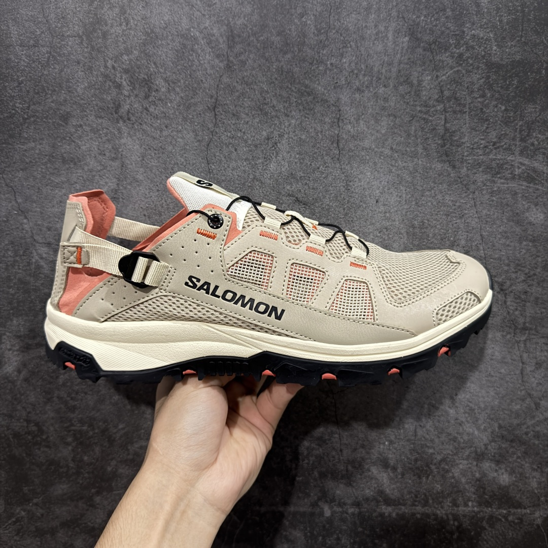 【666版本】SALOMON萨洛蒙 Techamphibian 5 T5圆头舒适 透气速干抓地 溯溪鞋 474324 纯原外贸平台特供订单 耗时半年巨作 #全套原纸板楦头开发 #原厂特供网布配套加持 #确保原汁原味 完美呈现版型 #原档数据独家私模五层组合大底 #男女鞋同步官方开发至46 #原装Ortholite轻量化鞋垫 #中底布带钢印编号 原厂TPU锁扣 #进口港宝加持 后跟自然饱满 还原公司包裹性 #鞋面采用SENSIFT贴合技术 #全方位贴合包裹脚型 #鞋跟部鞋底牵引设计 #提供强大的抓地性能 #更适应野外崎岖不平的道路 #其3D ADVANCED CHASSIS底盘 材料轻量大化 钉齿设计更具稳定性 防护性 #鞋底易磨损区运用CONTAGRIP高耐磨材料 应对城市硬质路面长距离跑考验 尺码：36 36.5 37.5 38 38.5 39 40 40.5 41 42 42.5 43 44 45-选品中心