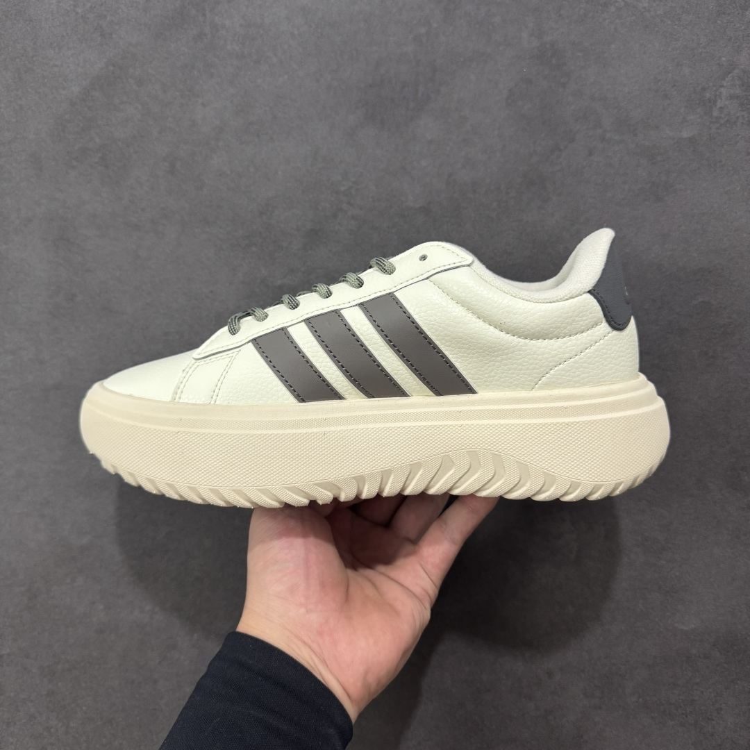 图片[2]-【公司级】Ad GRAND COURT PLATFORM 舒适 耐磨 低帮 网球鞋 GRAND COURT PLATFORM 网球厚底运动小白鞋含加厚中底的网球风经典运动鞋，穿上这款adidas经典运动鞋，感受网球运动的激情活力。 货号：IE2427 尺码：36-45 带半码-选品中心