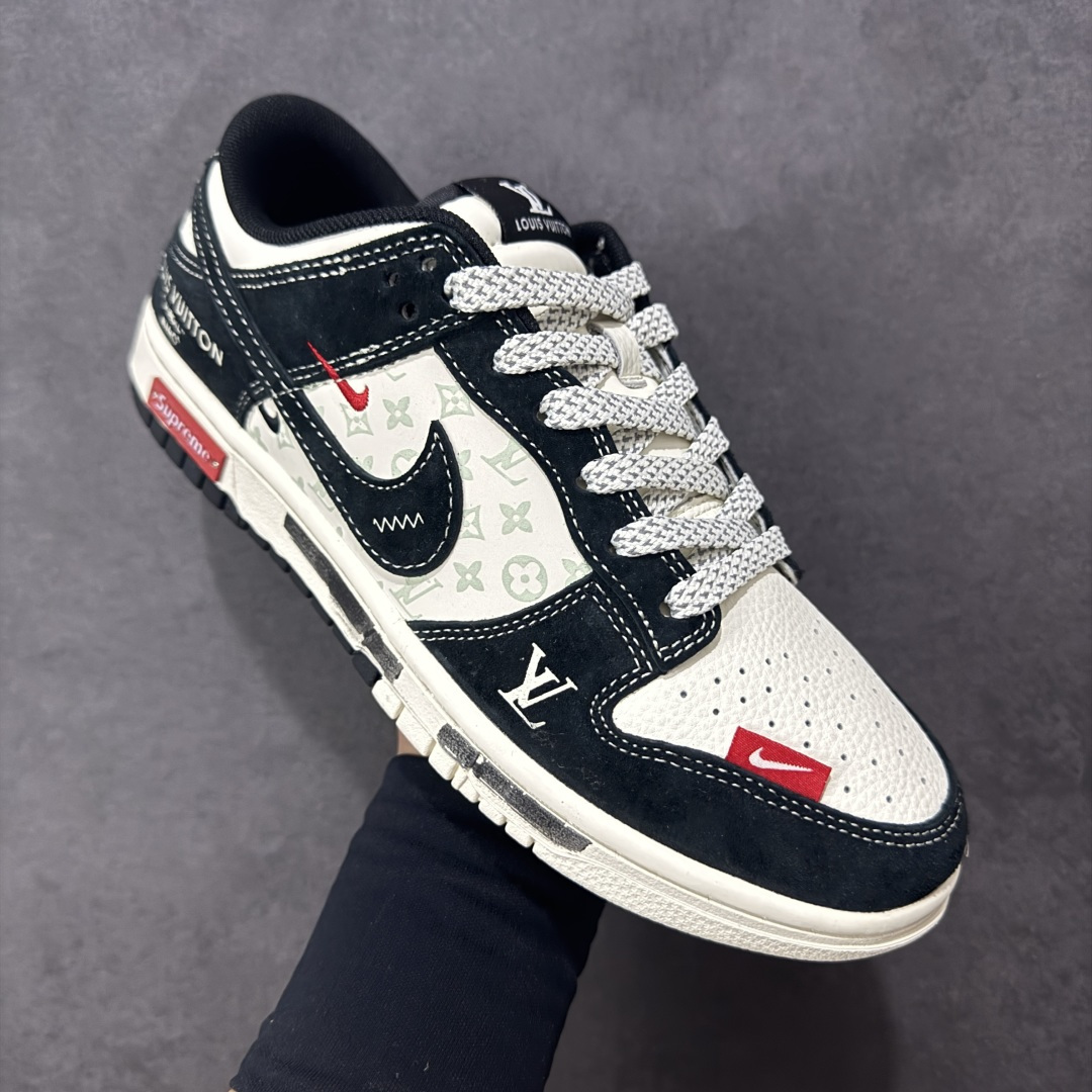图片[3]-【定制版】Louis Vuitton x Nk SB Dunk Low 定制配色 Lv联名 复古低帮休闲百搭板鞋 公司级版本 定制鞋盒 大厂流水生产 超高清洁度 皮料切割干净无任何毛边 橡胶大底 防滑耐磨 舒适上脚 货号：CX5050-Y19  尺码：36 36.5 37.5 38 38.5 39 40 40.5 41 42 42.5 43 44 44.5 45 编码：HXSB330340-选品中心