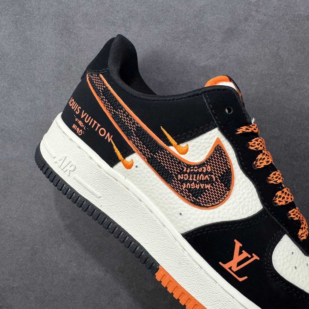 图片[6]-【定制版】Louis Vuitton x Nk Air Force 1’07 定制配色 Lv联名 空军一号经典低帮休闲百搭板鞋 公司级版本 大厂流水作业生产 超高清洁度 皮料切割干净无任何毛边 内置蜂窝气垫 细节做工一流 橡胶鞋底 防滑耐磨 舒适上脚 货号：KJ1688-025  尺码：36 36.5 37.5 38 38.5 39 40 40.5 41 42 42.5 43 44 44.5 45 编码：HXSB310320-选品中心
