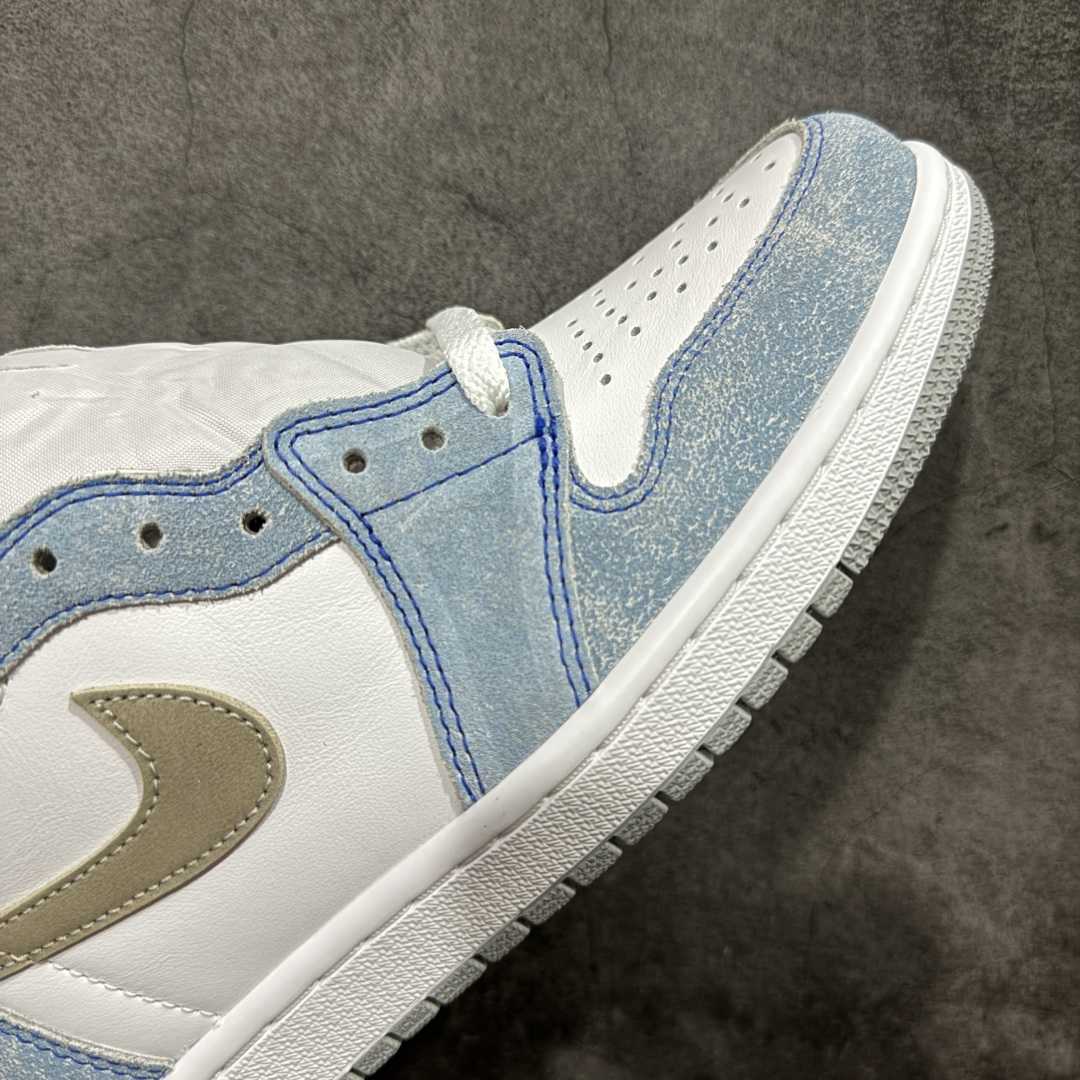图片[6]-【莞产DG版】Air Jordan 1 AJ1 水洗白蓝 货号：555088-402 品质如实拍 正确鞋型 完美电脑针车 原厂皮料 清洁度超高 一线第一梯队水平 尺码：40.5-47.5-选品中心