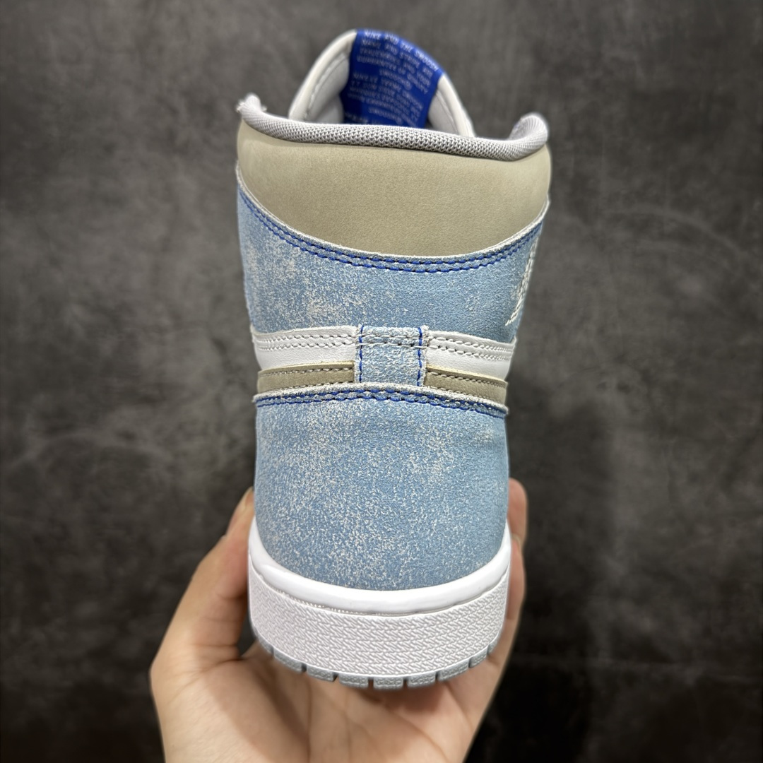 图片[4]-【莞产DG版】Air Jordan 1 AJ1 水洗白蓝 货号：555088-402 品质如实拍 正确鞋型 完美电脑针车 原厂皮料 清洁度超高 一线第一梯队水平 尺码：40.5-47.5-选品中心