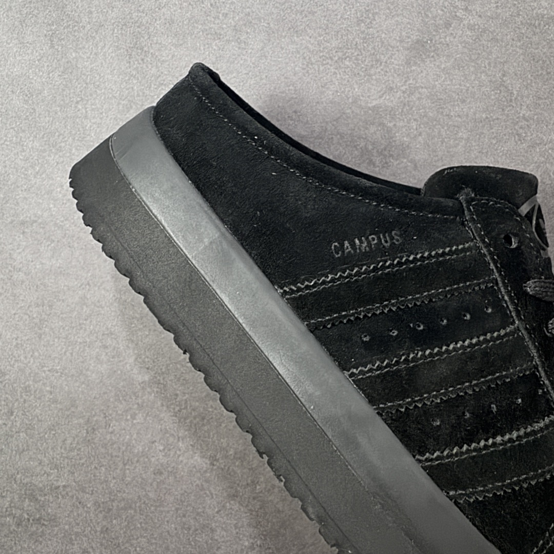 图片[6]-【公司级】Adidas Originals Campus 00S WTR LO系列 阿迪达斯 面包风时尚潮流包头拖鞋 秋冬加绒款 保有原型设计中经典的三叶草LOGO及三条纹设计的同时 放大了整体鞋身 鞋带和三条纹比例 同时鞋身填充棉部分用料扎实 较为厚重 这也使得鞋舌部分不会轻易移位或弯折 同时鞋面切割与走线部分处理十分精细 皮面拼接部分边缘切割也十分整洁 保证了个性化设计的同时做工细致 货号：JR3733 尺码：36-45半码-选品中心