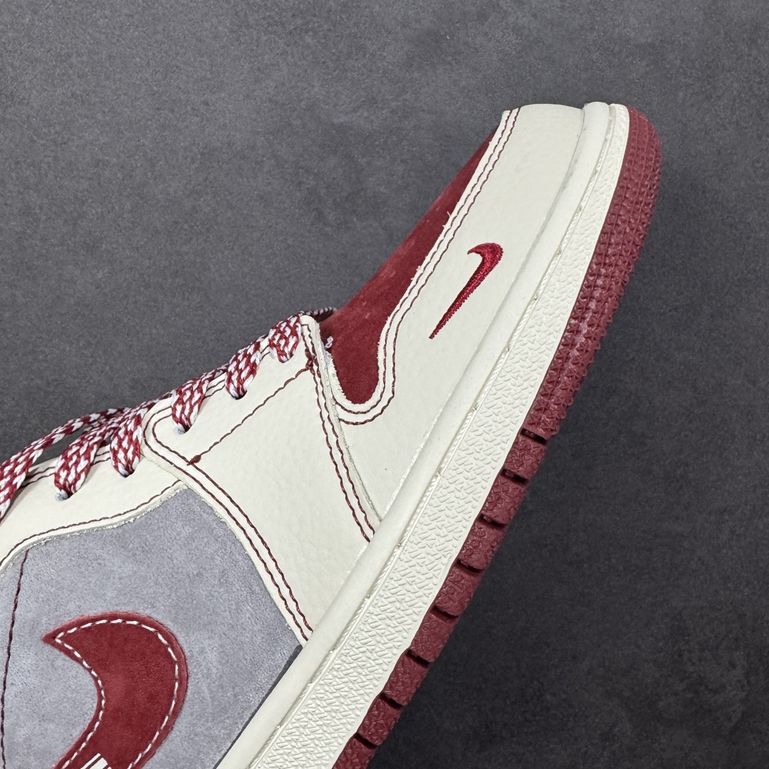 图片[5]-【定制版】Air Jordan 1 Low AJ1 乔1 “Superme联名—灰红猪八”高端定制 低帮复古篮球鞋 #定制鞋盒 大厂纯原品质出货 超高清洁度 皮料切割干净无任何毛边 细节完美 货号：LD8888-007 尺码：36 36.5 37.5 38 38.5 39 40 40.5 41 42 42.5 43 44 44.5 45-选品中心