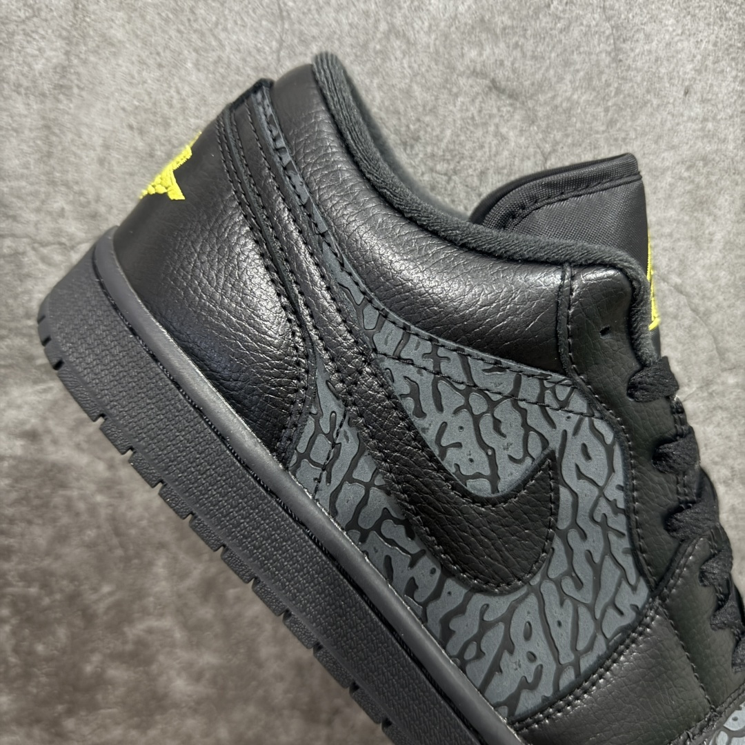 图片[7]-【DT纯原】Air Jordan Low AJ1 乔1黑黄爆裂纹 低帮文化休闲运动板鞋 IM6568-010  市面中低帮最具代表性版本没有之一 口碑大厂出品 品控大底版型不断改良更新 全套原纸板楦头开发 确保原汁原味 完美呈现版型 完美零毛边处理 原厂内置全掌气垫 价格定位良心 平台专用代工流水线出品 一眼公司既视感 拿到手的一瞬间就与众不同 碾压市面所有版本 全部原鞋开发 每一个配色都会采购原鞋确认细节 打破市面看图做货无好货之说 尺码：35.5-46-选品中心