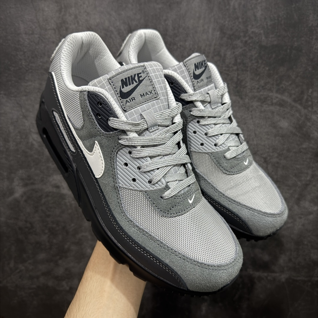 【顶级芯片版】Nike Air Max 90 舒适 复古 合成革减震防滑透气 低帮 休闲跑步鞋 黑灰白 HQ3817-001 鞋舌标可扫码 海外欧州过验版 原纸版原楦头 顶级90款问市 开发数月 原版开发 多道QC质检 鞋型完美复刻 原厂级别工艺 正确色卡 正确气垫蓝光 正确大底 独家私模 采用进口头层牛皮拼接 定位高端市场 行业标杆工艺 尺码：39 40 40.5 41 42 42.5 43 44 44.5 45 46-选品中心