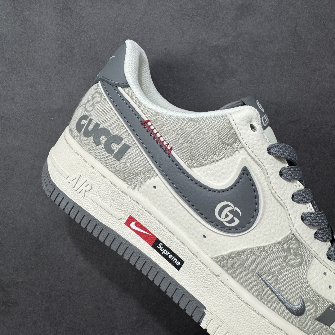 图片[6]-【定制版】Nike Air Force 1\’07 Low 古驰联名 花纹米灰红 空军一号低帮休闲板鞋  #原楦头原纸板 原装鞋盒 定制五金配件 内置全掌气垫 原厂鞋底 货号：MZ9588-808  尺码：36 36.5 37.5 38 38.5 39 40 40.5 41 42 42.5 43 44 44.5 45-选品中心