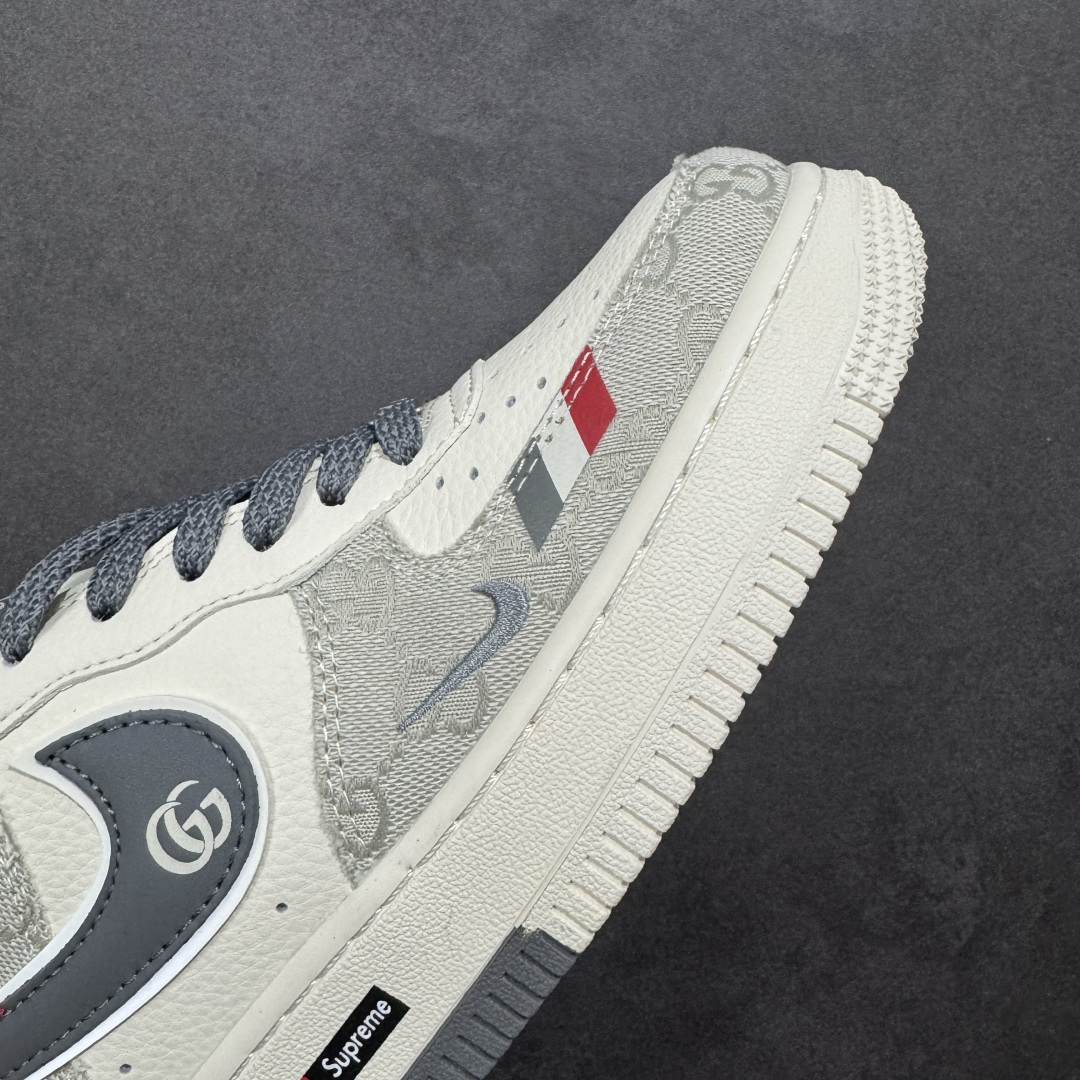 图片[5]-【定制版】Nike Air Force 1\’07 Low 古驰联名 花纹米灰红 空军一号低帮休闲板鞋  #原楦头原纸板 原装鞋盒 定制五金配件 内置全掌气垫 原厂鞋底 货号：MZ9588-808  尺码：36 36.5 37.5 38 38.5 39 40 40.5 41 42 42.5 43 44 44.5 45-选品中心