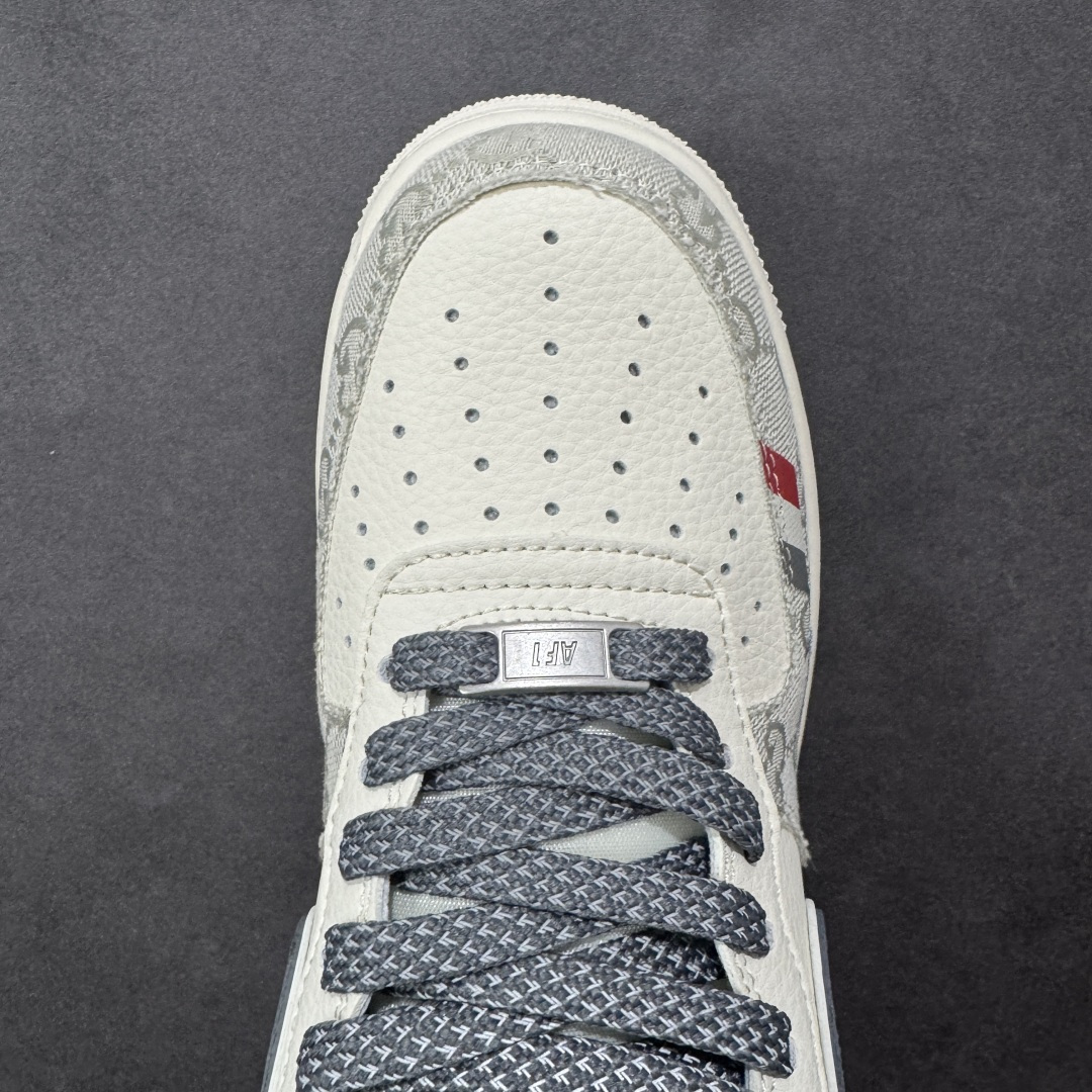 图片[8]-【定制版】Nike Air Force 1\’07 Low 古驰联名 花纹米灰红 空军一号低帮休闲板鞋  #原楦头原纸板 原装鞋盒 定制五金配件 内置全掌气垫 原厂鞋底 货号：MZ9588-808  尺码：36 36.5 37.5 38 38.5 39 40 40.5 41 42 42.5 43 44 44.5 45-选品中心