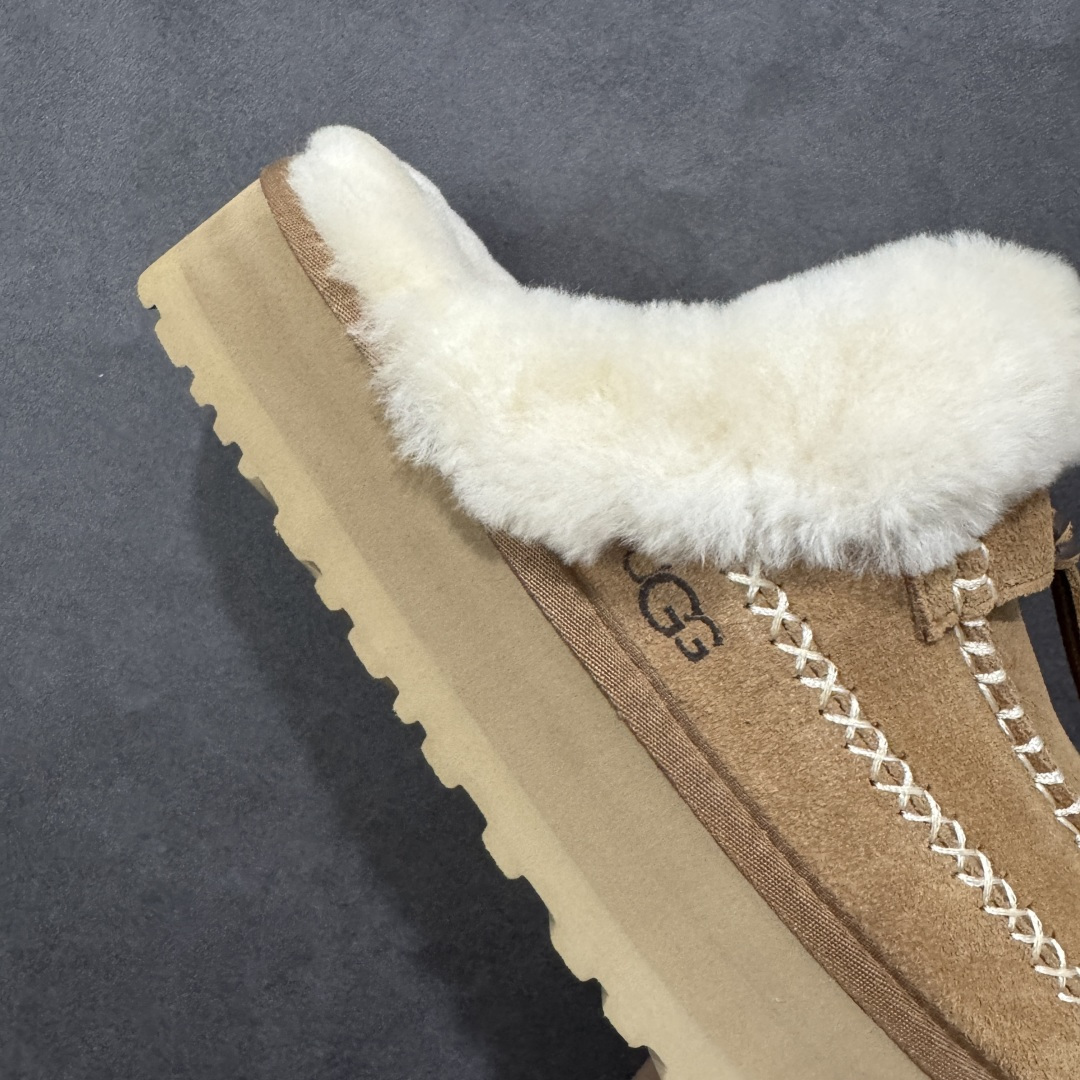 图片[6]-【X1纯原】全网热卖款最齐UGG130个配色市面顶级版本 UGG阿尔派半拖3CM中厚底女款小红书爆款8260 广州外贸大厂生产鞋头到鞋垫真羊皮毛一体独立外盒包装芯片带防水工艺区别市面任何版本 3cm厚底独立原版开发大底羊绒鞋垫冬季保暖外出家居都是很适合的选择进年uug推出款式系列局部偏向年轻消费者喜好也走到时尚潮流穿搭的前沿鞋身材质防泼水涂层翻毛皮鞋面17毫米UGGPURE™植入式羊毛内底轻便防滑舒适橡胶外底带有品牌LOGO商标带全套包装 尺码：353637383940-选品中心