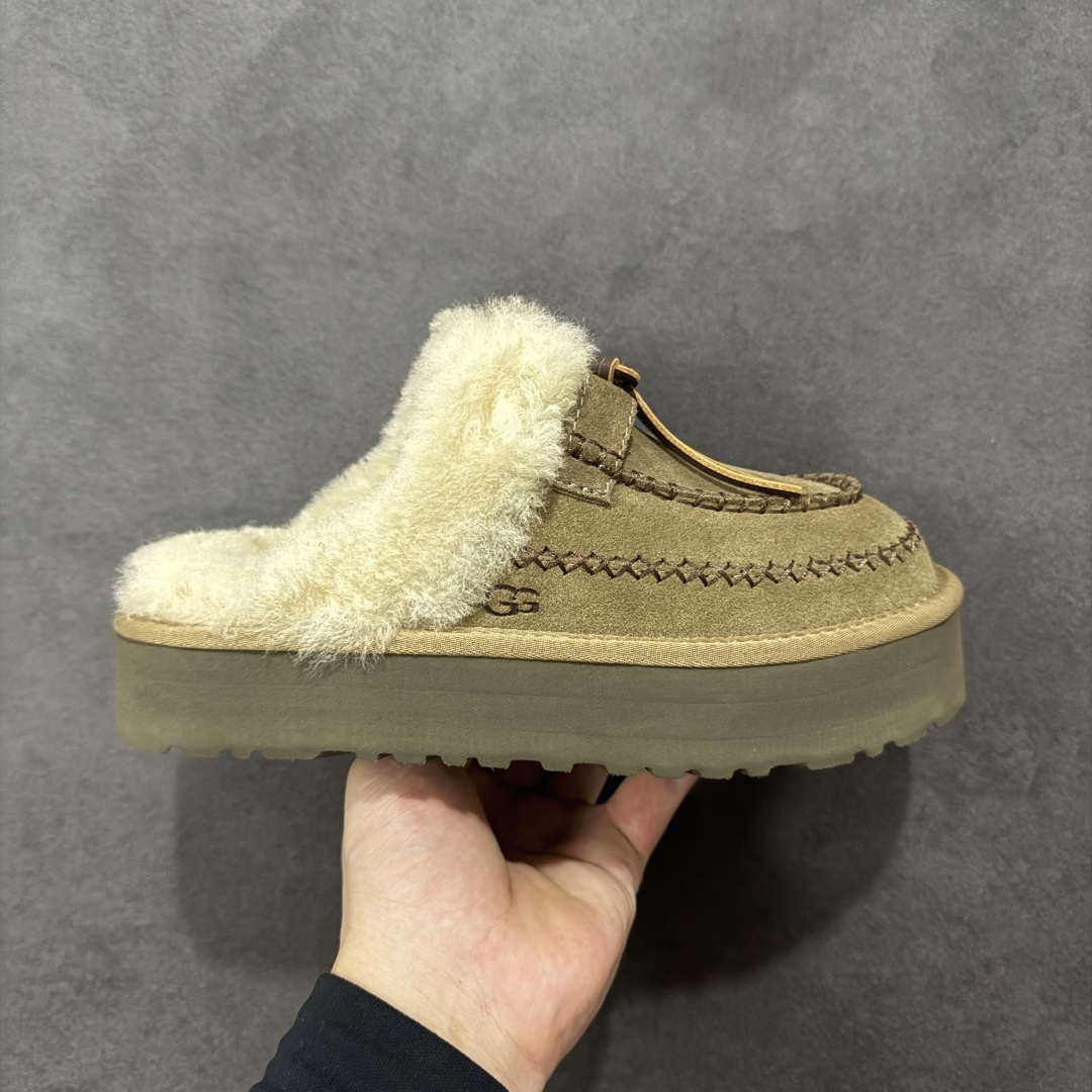 【X1纯原】全网热卖款最齐UGG130个配色市面顶级版本 UGG阿尔派半拖3CM中厚底女款小红书爆款8260 广州外贸大厂生产鞋头到鞋垫真羊皮毛一体独立外盒包装芯片带防水工艺区别市面任何版本 3cm厚底独立原版开发大底羊绒鞋垫冬季保暖外出家居都是很适合的选择进年uug推出款式系列局部偏向年轻消费者喜好也走到时尚潮流穿搭的前沿鞋身材质防泼水涂层翻毛皮鞋面17毫米UGGPURE™植入式羊毛内底轻便防滑舒适橡胶外底带有品牌LOGO商标带全套包装 尺码：353637383940-选品中心