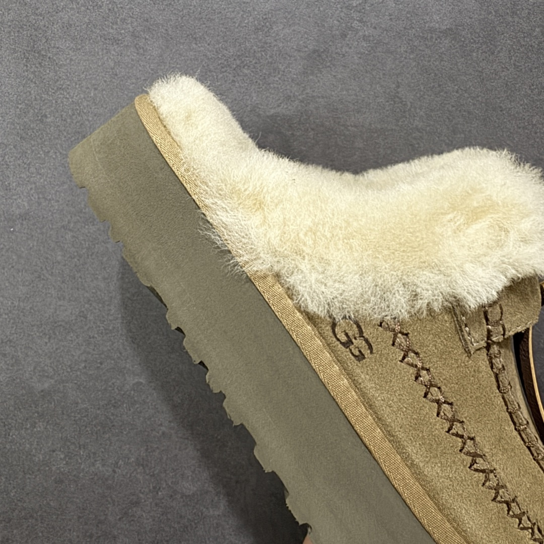 图片[6]-【X1纯原】全网热卖款最齐UGG130个配色市面顶级版本 UGG阿尔派半拖3CM中厚底女款小红书爆款8260 广州外贸大厂生产鞋头到鞋垫真羊皮毛一体独立外盒包装芯片带防水工艺区别市面任何版本 3cm厚底独立原版开发大底羊绒鞋垫冬季保暖外出家居都是很适合的选择进年uug推出款式系列局部偏向年轻消费者喜好也走到时尚潮流穿搭的前沿鞋身材质防泼水涂层翻毛皮鞋面17毫米UGGPURE™植入式羊毛内底轻便防滑舒适橡胶外底带有品牌LOGO商标带全套包装 尺码：353637383940-选品中心