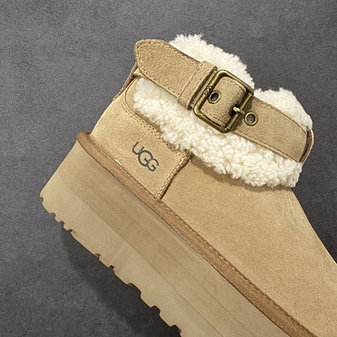 图片[6]-【X1纯原】全网热卖款最齐UGG130个配色市面顶级版本 UGG圆头搭扣3.5cm厚底雪地靴女款4041 广州外贸大厂生产鞋头到鞋垫真羊皮毛一体独立外盒包装芯片带防水工艺区别市面任何版本 独立原版开发大底羊绒鞋垫冬季保暖外出家居都是很适合的选择近年uug推出款式系列局部偏向年轻消费者喜好也走到时尚潮流穿搭的前沿鞋身材质防泼水涂层翻毛皮鞋面17毫米UGGPURE™植入式羊毛内底轻便防滑舒适橡胶外底带有品牌LOGO商标带全套包装 尺码：353637383940-选品中心