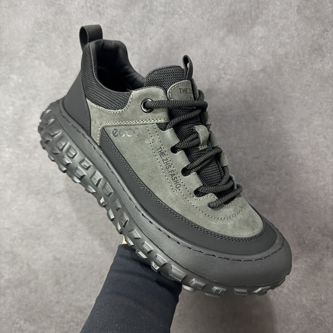 图片[3]-【广东纯原】ECCO爱步男款新款运动登山鞋 轻盈减震牛皮耐磨户外跑鞋 越野系列 甄选优质牛皮革搭配纺织衬里 防污透气，户外无忧 无惧旷野 提供出色的能量回弹和缓震支撑 长距离不累脚 驰骋百公里 直接注塑工艺连接鞋面与鞋底 一体成型，合脚稳固 贴合舒适 预防前冲 橡胶外底多地形适应，抓地耐磨 为每一次徒步提供稳定支撑 动态平衡 无惧陡坡 简约设计 穿型入野 尺码：38 39 40 41 42 43（皮鞋码） 编码：TLB350360-选品中心