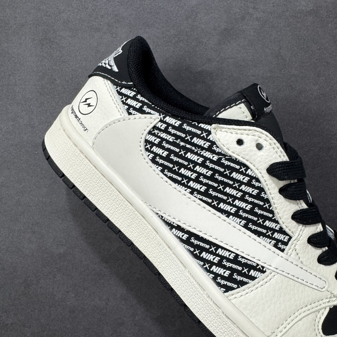 图片[6]-【定制版】Travis Scott x Fragment Design x Jordan Air Jordan 1 Low OG SP “闪电联名——米白黑” 高端定制 倒钩三方联名低帮篮球鞋 #定制鞋盒 大厂纯原品质出货 超高清洁度 皮料切割干净无任何毛边 细节完美 货号：XD0798-311 尺码： 36 36.5 37.5 38 38.5 39 40 40.5 41 42 42.5 43 44 44.5 45-选品中心