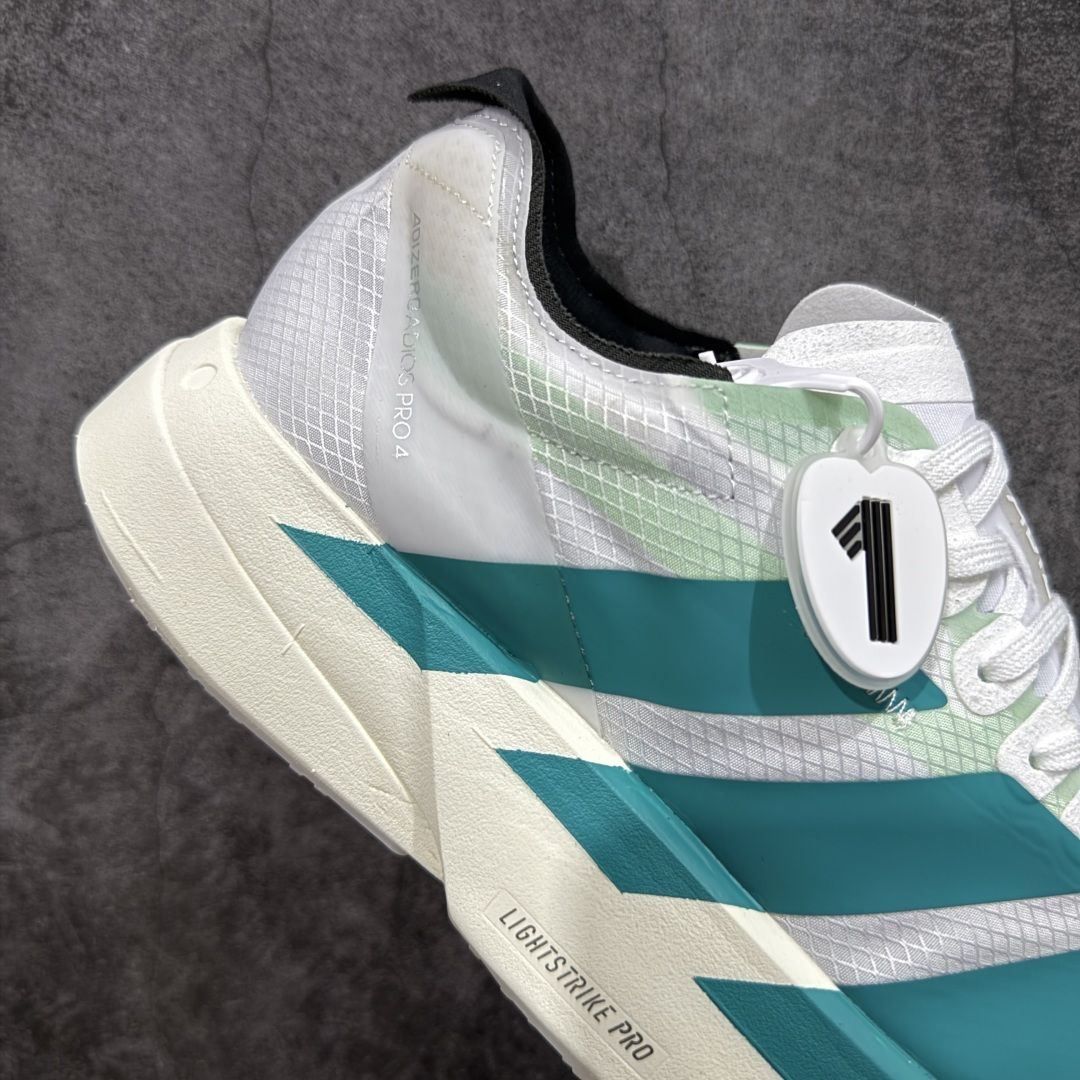 图片[7]-【NO.1纯原】Adidas Adizero Adios Pro 4 M竞训跑步鞋 白绿色 JR1267 市场独一档品质 区别所有版本 原鞋购入开发数月 原材料 原档案打造 细节版型一比一 独立双层组合底私模. 搭配ENERGYRODS 2.0真碳柱，每一步都动力满满 鞋面用的是Lightlock技术，轻透又贴合，就像给脚定制的一样。 中底是全掌Lightstrike Pro泡棉，软弹感超绝 真正一比一还原真实脚感💪🏻 尺码：36 36.5 37 38 38.5 39 40 40.5 41 42 42.5 43 44 44.5 45 46-选品中心