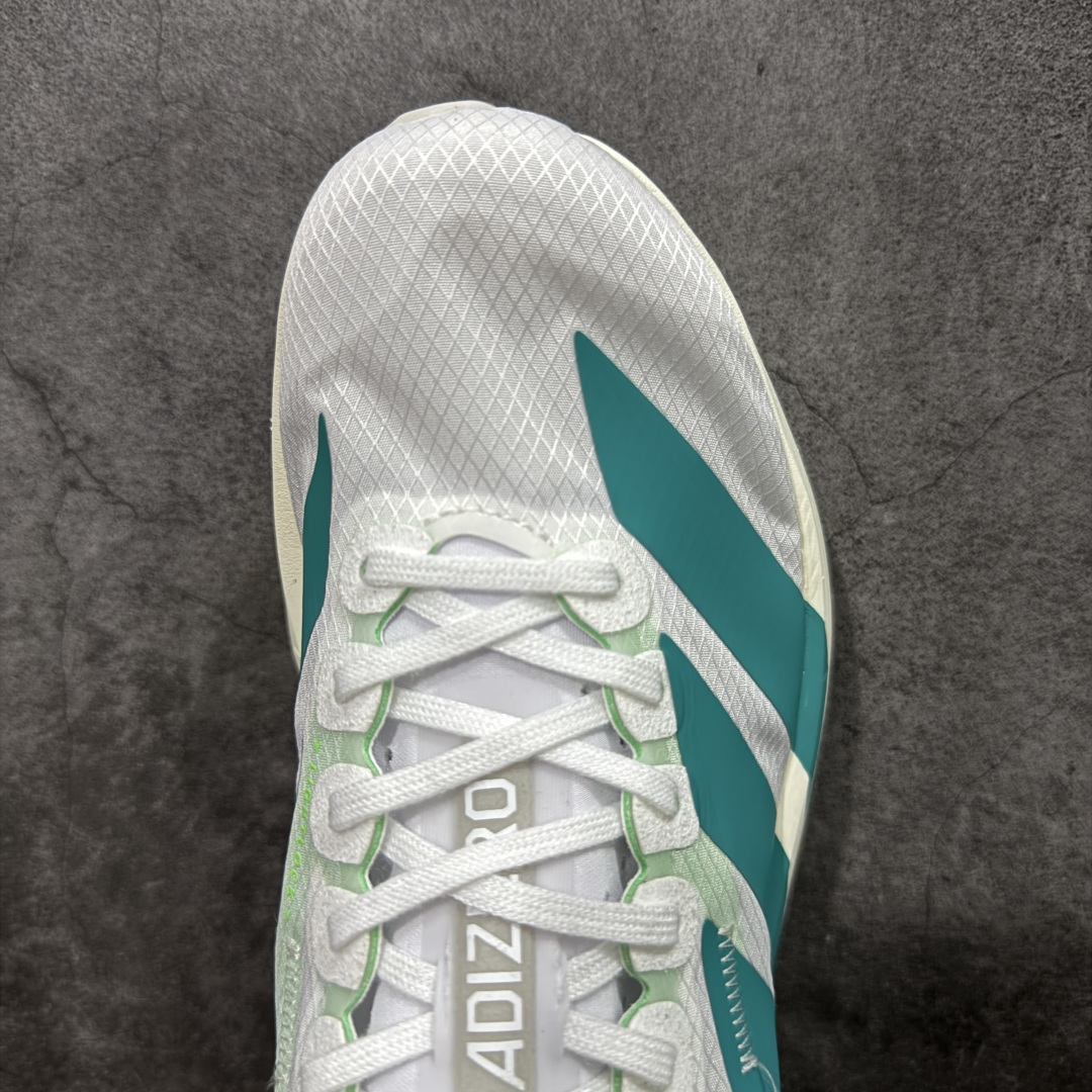 图片[5]-【NO.1纯原】Adidas Adizero Adios Pro 4 M竞训跑步鞋 白绿色 JR1267 市场独一档品质 区别所有版本 原鞋购入开发数月 原材料 原档案打造 细节版型一比一 独立双层组合底私模. 搭配ENERGYRODS 2.0真碳柱，每一步都动力满满 鞋面用的是Lightlock技术，轻透又贴合，就像给脚定制的一样。 中底是全掌Lightstrike Pro泡棉，软弹感超绝 真正一比一还原真实脚感💪🏻 尺码：36 36.5 37 38 38.5 39 40 40.5 41 42 42.5 43 44 44.5 45 46-选品中心