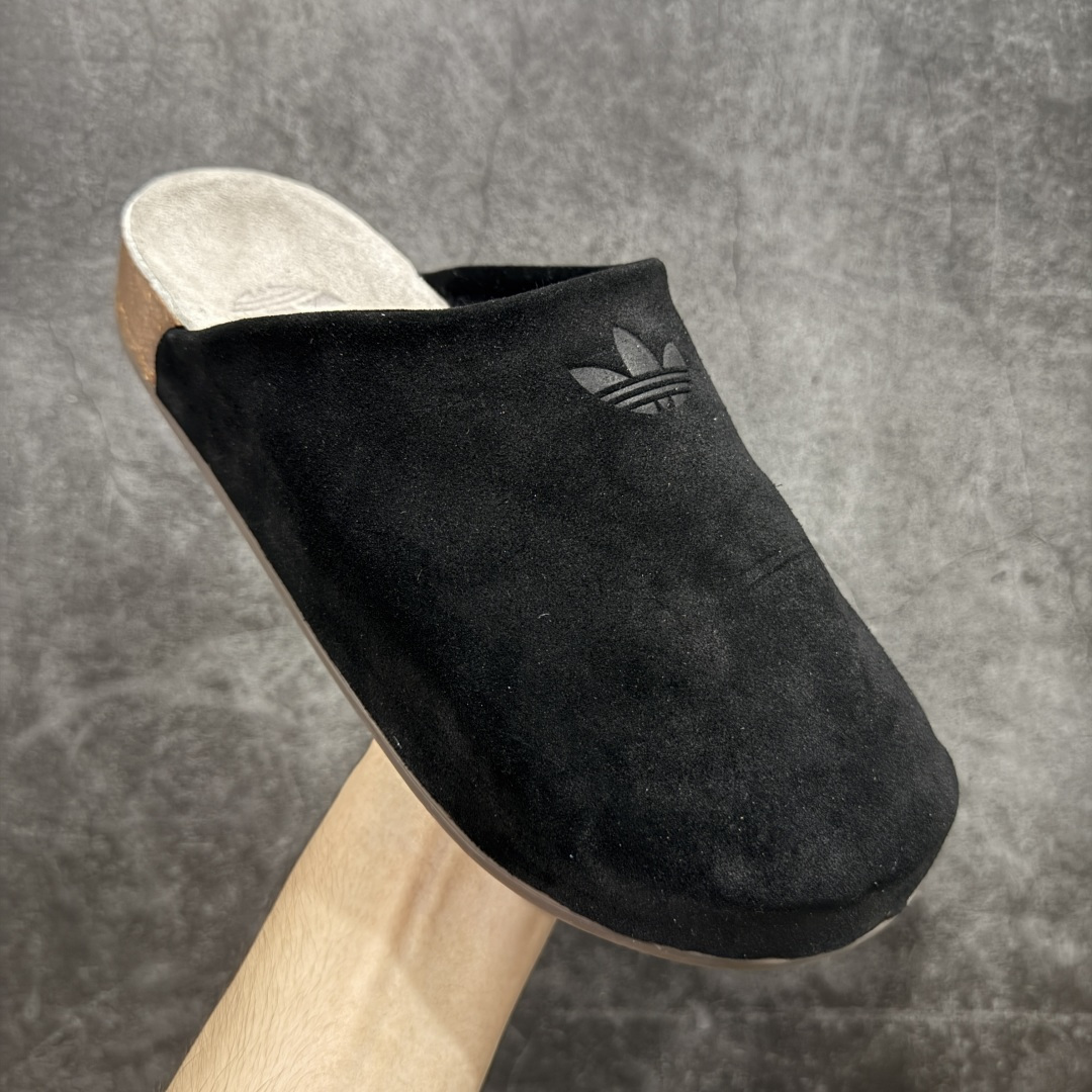 图片[3]-【神版】adidas originals Adimule 阿迪勃肯 黑色加绒款 舒适百搭 防磨包头一脚蹬拖鞋 货号：JP8729 尺码：35.5-45半码-选品中心
