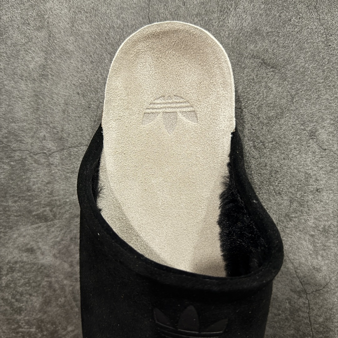 图片[8]-【神版】adidas originals Adimule 阿迪勃肯 黑色加绒款 舒适百搭 防磨包头一脚蹬拖鞋 货号：JP8729 尺码：35.5-45半码-选品中心