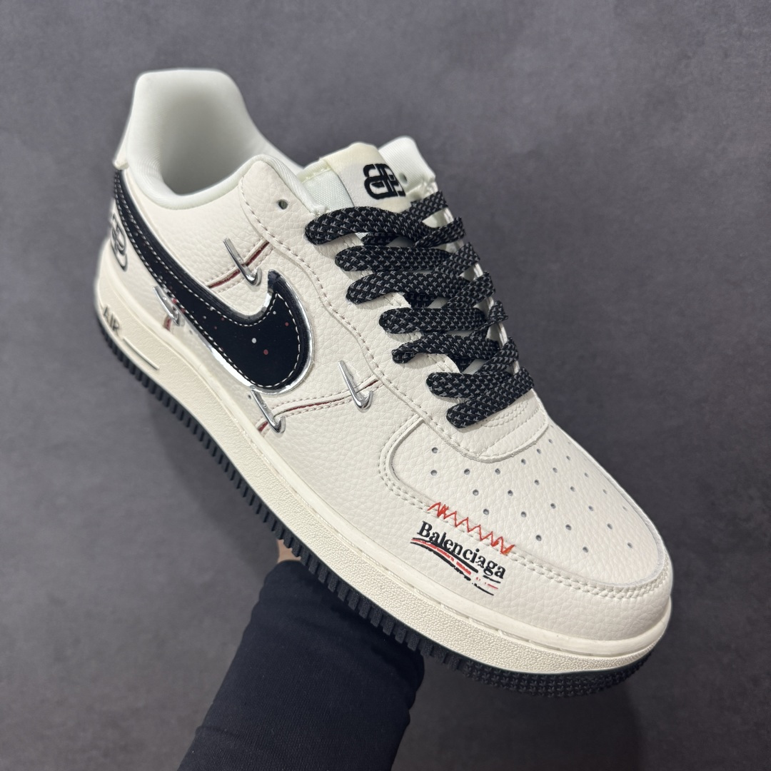 图片[3]-【定制版】Nike Air Force 1\’07 Low 巴黎世家联名 四银勾 空军一号低帮休闲板鞋  #原楦头原纸板 原装鞋盒 定制五金配件 内置全掌气垫 原厂鞋底 货号：DD1928-309  尺码：36 36.5 37.5 38 38.5 39 40 40.5 41 42 42.5 43 44 44.5 45-选品中心