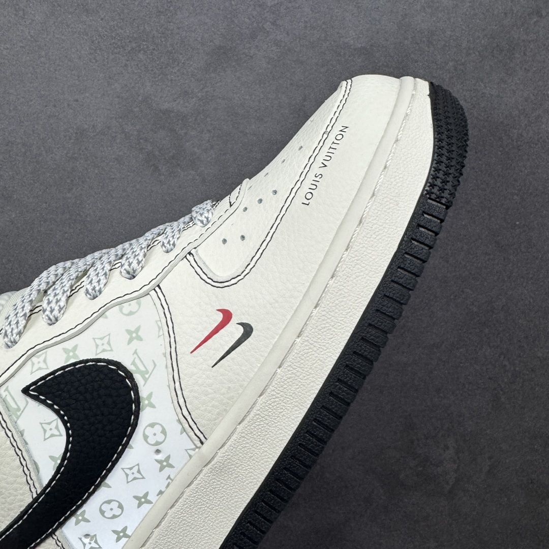 图片[5]-【定制版】Nike Air Force 1\’07 Low LV联名 印花米黑红 空军一号低帮休闲板鞋  #原楦头原纸板 原装鞋盒 定制五金配件 内置全掌气垫 原厂鞋底 货号：MZ9588-812  尺码：36 36.5 37.5 38 38.5 39 40 40.5 41 42 42.5 43 44 44.5 45-选品中心