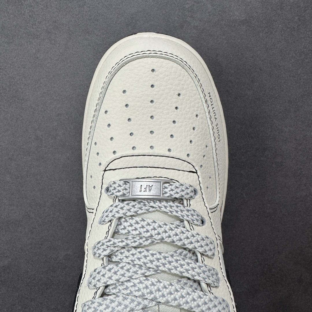 图片[8]-【定制版】Nike Air Force 1\’07 Low LV联名 印花米黑红 空军一号低帮休闲板鞋  #原楦头原纸板 原装鞋盒 定制五金配件 内置全掌气垫 原厂鞋底 货号：MZ9588-812  尺码：36 36.5 37.5 38 38.5 39 40 40.5 41 42 42.5 43 44 44.5 45-选品中心