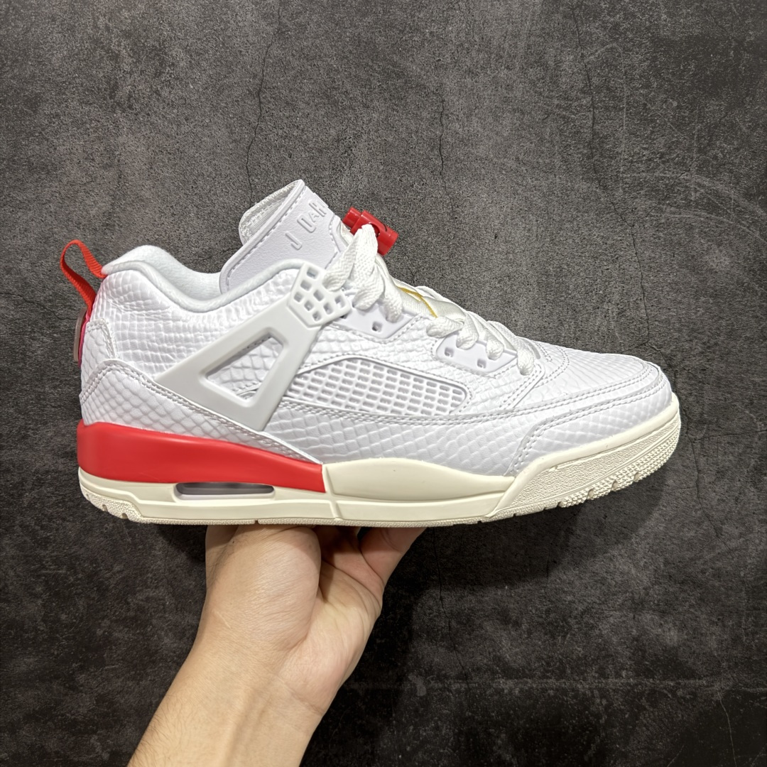 【顶级塑料膜版本】Jordan Spizike Low 蛇纹白红 IH4501-100 纯原低帮篮球鞋 原楦原纸板 原厂材料开发 细节把控到位 主供外贸客户 打造完美鞋型 纸板中底 钢印 完美版型 公司货既视感 尺码:36 36.5 37.5 38 38.5 39 40 40.5 41 42 42.5 43 44 44.5 45 46-选品中心
