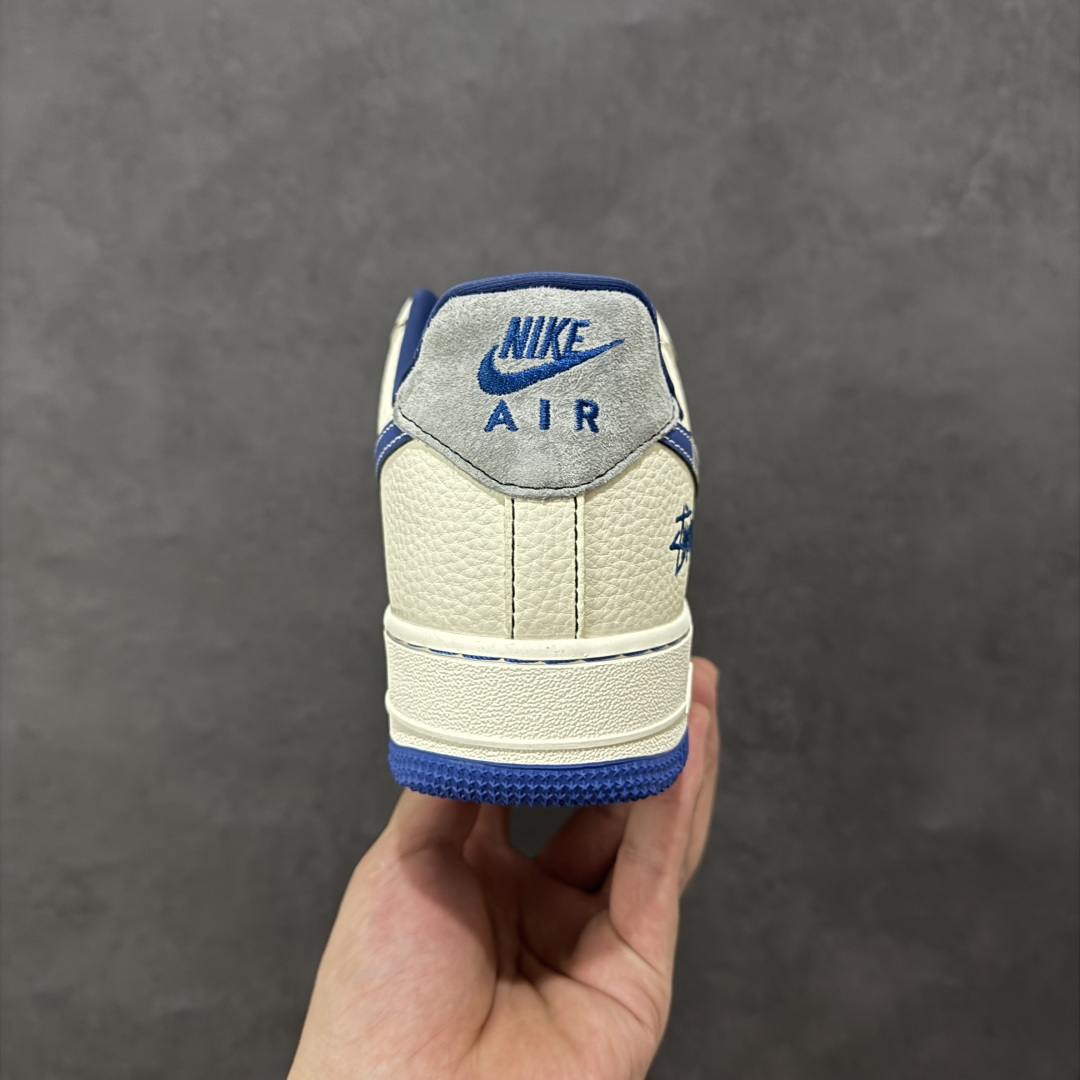 图片[4]-【定制版】Nike Air Force 1\’07 Low 斯图西联名 双拼花蓝勾 空军一号低帮休闲板鞋  #原楦头原纸板 原装鞋盒 定制五金配件 内置全掌气垫 原厂鞋底 货号：XL1979-123  尺码：36 36.5 37.5 38 38.5 39 40 40.5 41 42 42.5 43 44 44.5 45-选品中心