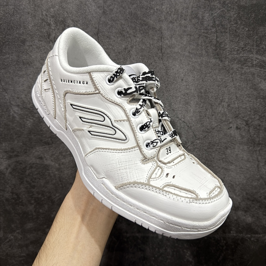 图片[3]-【纯原PK版】Balenciag 巴黎世家18代 最新Hamptons系列 情侣款 破损 做旧 休闲 运动鞋 顶级大厂出品 天花板品质 品质细节比工厂版本都要好很多 自行对比 原版购入开发做货 ▪️面料： 原版定制进口头层牛皮 ▪️内里：进口透气毛巾绒里 ▪️鞋底：原版开模防滑橡胶材质 ▪️底厚：3CM ▪️尺码： 35-46-选品中心