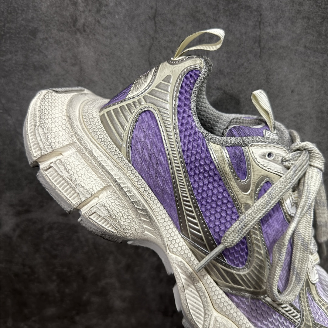 图片[7]-【XA版本】BALENCIAGA 3XL Sneakers 巴黎世家十代网布系带低帮走秀复古老爹鞋 全套原纸板楦头开发 最原汁原味的灵魂版型 全鞋荧光划线卡点 胶水把控整洁度追求极致完美 每一双都是工艺品 多重QC质检 超越公司货的品控标准 实实在在的免检产品 原盒原配 正确字体电绣 粗细、位置、大小正确 侧边TPU 透气孔匹配意产原版 正确分离大底 TPU软底 原版一致大底LOGO 立体感十足 原厂皮料水洗做旧 采购原厂网纱 不含皮革 网布材料和聚氨酯 磨损效果 鞋头边缘和后帮 Balenciaga 徽标 鞋面和后跟凸印尺码 鞋舌 3XL 橡胶品牌标识和反光细节 鞋帮拉袢和鞋舌拉祥 配反光细节 备用鞋带在鞋履前侧 可在穿着前取下 便于不同造型搭配 偏大一码 尺码：35-46-选品中心