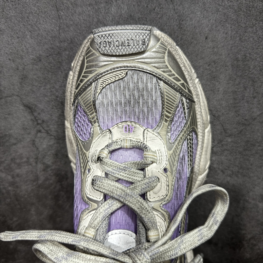 图片[5]-【XA版本】BALENCIAGA 3XL Sneakers 巴黎世家十代网布系带低帮走秀复古老爹鞋 全套原纸板楦头开发 最原汁原味的灵魂版型 全鞋荧光划线卡点 胶水把控整洁度追求极致完美 每一双都是工艺品 多重QC质检 超越公司货的品控标准 实实在在的免检产品 原盒原配 正确字体电绣 粗细、位置、大小正确 侧边TPU 透气孔匹配意产原版 正确分离大底 TPU软底 原版一致大底LOGO 立体感十足 原厂皮料水洗做旧 采购原厂网纱 不含皮革 网布材料和聚氨酯 磨损效果 鞋头边缘和后帮 Balenciaga 徽标 鞋面和后跟凸印尺码 鞋舌 3XL 橡胶品牌标识和反光细节 鞋帮拉袢和鞋舌拉祥 配反光细节 备用鞋带在鞋履前侧 可在穿着前取下 便于不同造型搭配 偏大一码 尺码：35-46-选品中心