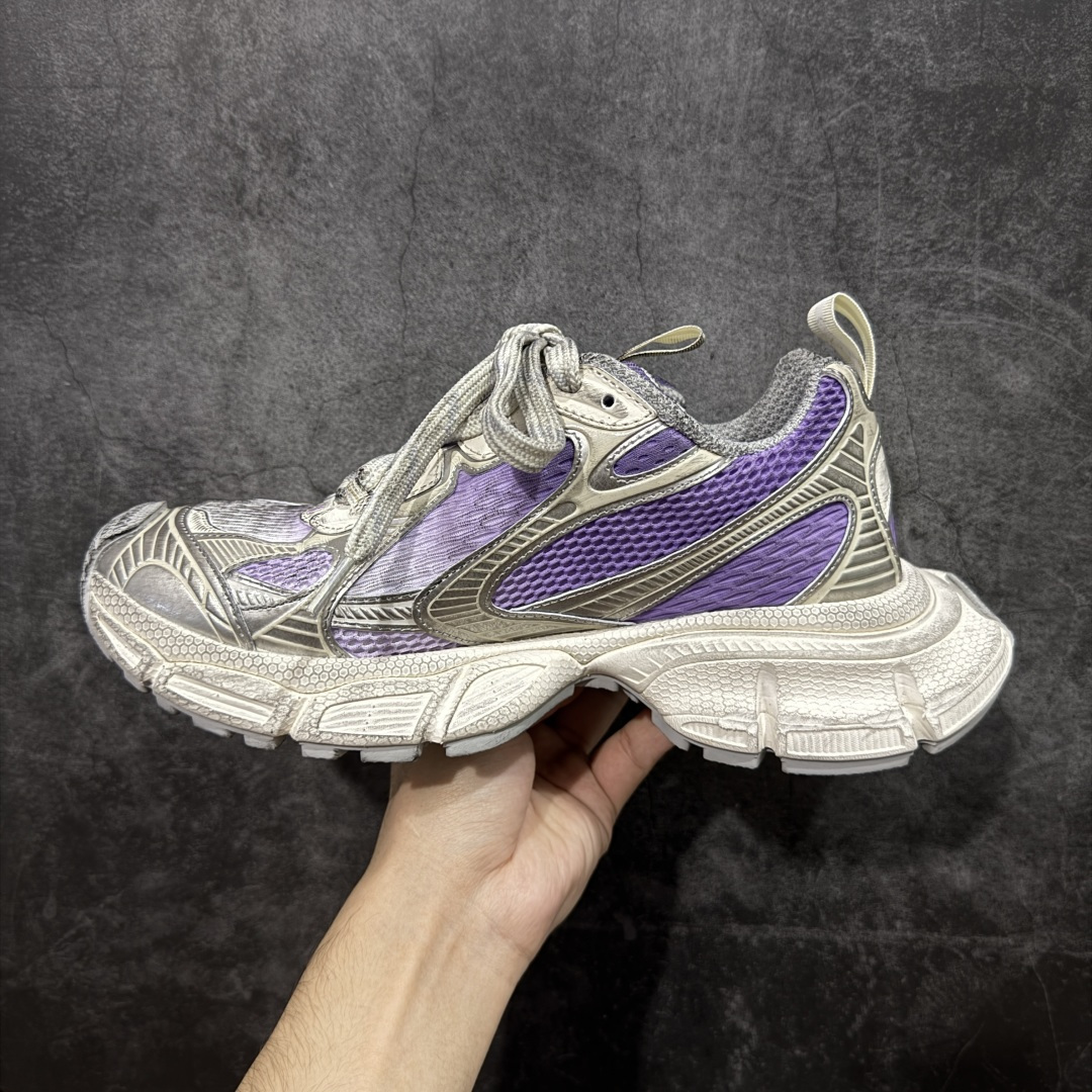 图片[2]-【XA版本】BALENCIAGA 3XL Sneakers 巴黎世家十代网布系带低帮走秀复古老爹鞋 全套原纸板楦头开发 最原汁原味的灵魂版型 全鞋荧光划线卡点 胶水把控整洁度追求极致完美 每一双都是工艺品 多重QC质检 超越公司货的品控标准 实实在在的免检产品 原盒原配 正确字体电绣 粗细、位置、大小正确 侧边TPU 透气孔匹配意产原版 正确分离大底 TPU软底 原版一致大底LOGO 立体感十足 原厂皮料水洗做旧 采购原厂网纱 不含皮革 网布材料和聚氨酯 磨损效果 鞋头边缘和后帮 Balenciaga 徽标 鞋面和后跟凸印尺码 鞋舌 3XL 橡胶品牌标识和反光细节 鞋帮拉袢和鞋舌拉祥 配反光细节 备用鞋带在鞋履前侧 可在穿着前取下 便于不同造型搭配 偏大一码 尺码：35-46-选品中心