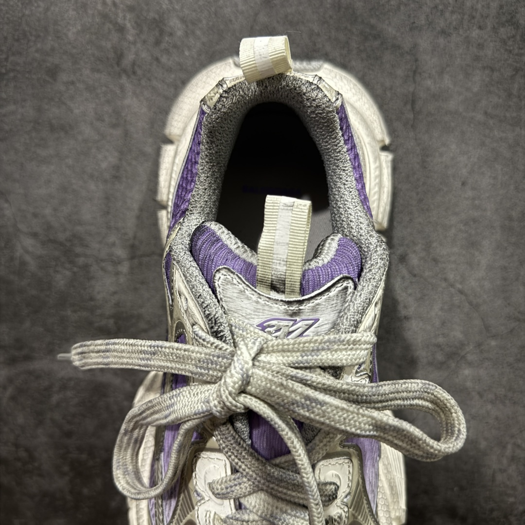 图片[8]-【XA版本】BALENCIAGA 3XL Sneakers 巴黎世家十代网布系带低帮走秀复古老爹鞋 全套原纸板楦头开发 最原汁原味的灵魂版型 全鞋荧光划线卡点 胶水把控整洁度追求极致完美 每一双都是工艺品 多重QC质检 超越公司货的品控标准 实实在在的免检产品 原盒原配 正确字体电绣 粗细、位置、大小正确 侧边TPU 透气孔匹配意产原版 正确分离大底 TPU软底 原版一致大底LOGO 立体感十足 原厂皮料水洗做旧 采购原厂网纱 不含皮革 网布材料和聚氨酯 磨损效果 鞋头边缘和后帮 Balenciaga 徽标 鞋面和后跟凸印尺码 鞋舌 3XL 橡胶品牌标识和反光细节 鞋帮拉袢和鞋舌拉祥 配反光细节 备用鞋带在鞋履前侧 可在穿着前取下 便于不同造型搭配 偏大一码 尺码：35-46-选品中心