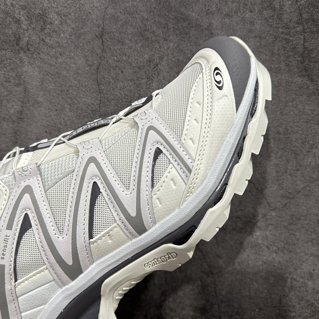 图片[6]-【绿x升级版】Salomon XT-QUEST Autumn Breeze 萨洛蒙情侣款户外机能鞋 白灰 491324 全新绿x升级版 品质大改进 ‼️ 全鞋改进为原厂一致材料打造 全新修长鞋型 相对老版臃肿鞋型 此版的版型更正 全新玻璃冲刀 清洁度提升 同步原版左右鞋带孔的间距加大（之前老版间距太小） 网面与鞋头材料校对一致无色差（老版网面有色差） 鞋后跟反口V字定型同步zp（老版臃肿为U字后跟反口） 鞋舌两侧鞋帮脚踝处更加直挺（之前老版往中间踏） 鞋盒黑盒改正为原版牛皮纸鞋盒 鞋头处添加☯️太极标 所有细节多次修改校正 坚持同步原版无差别 毋庸置疑全市场最好的版本💪🏻终端优势供应 尺码：36-46-选品中心