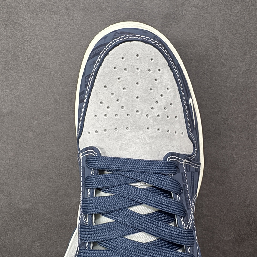 图片[8]-【定制版】Nike Jordan Air Jordan 1“Supreme联名——暗灰蓝” 高端定制 低帮 复古 减震 防滑 耐磨 篮球鞋 定制鞋盒 大厂纯原品质出货 超高清洁度 皮料切割干净无任何毛边 细节完美 货号：QG1988-015 尺码：36 36.5 37.5 38 38.5 39 40 40.5 41 42 42.5 43 44 44.5 45 编码：HXSB330340-选品中心