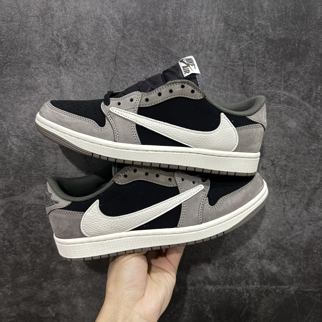 【纯原】Air Jordan 1 x Travis Scott AJ1 x TS联名黑棕白倒钩低帮 DM