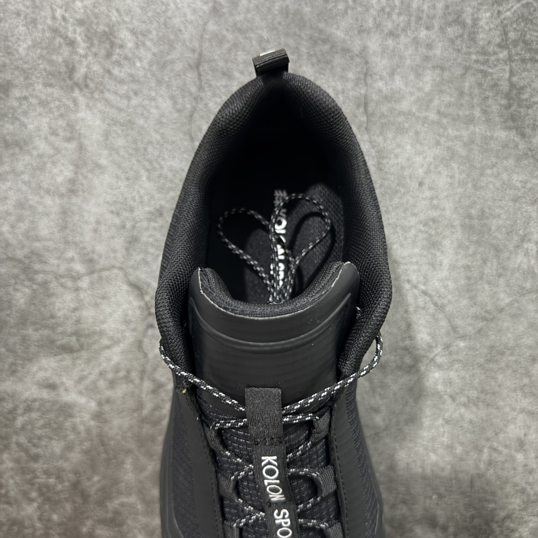 图片[8]-【升级版】可隆KOLON SPORT Skyler 2 舒适柔软 防水支撑轻便回弹 低帮 徒步鞋 黑色 脚感软到像踩云朵☁️—鞋面柔软贴合脚型，走石子路也不硌脚；防滑V黄金大底纹路深似锯齿，泥地、陡坡都稳稳拿捏，下雨天也不怕打滑。黑色耐脏又百搭，日常穿去上班是低调质感，进山徒步是可靠装备，从城市到山野，一双鞋承包所有 “出走计划” 尺码：39-45-选品中心