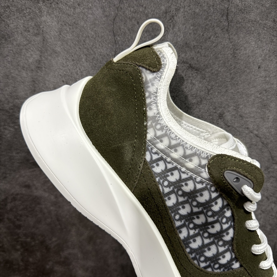 图片[7]-【广东礼盒版】Dior/迪奥 B25 Oblique Runner Sneaker 黑白 老爹风系带低帮透气休闲运动慢跑鞋 #原版购入开发 这款 B25 Runner运动鞋结合运动版型与 Dior 优雅的经典标识。采用迪奥灰和白色光滑牛皮革精心制作，饰以经典的米色和黑色 Oblique 印花提升格调。搭配白色纹理橡胶鞋底，可为各式休闲造型增添经典气质，更显精致 配送专柜精美包装，面料采用原版定制牛皮+Oblique 印花布 定制进口超细纤维 增高3.5CM 尺码：39 40 41 42 43 44 45 46-选品中心