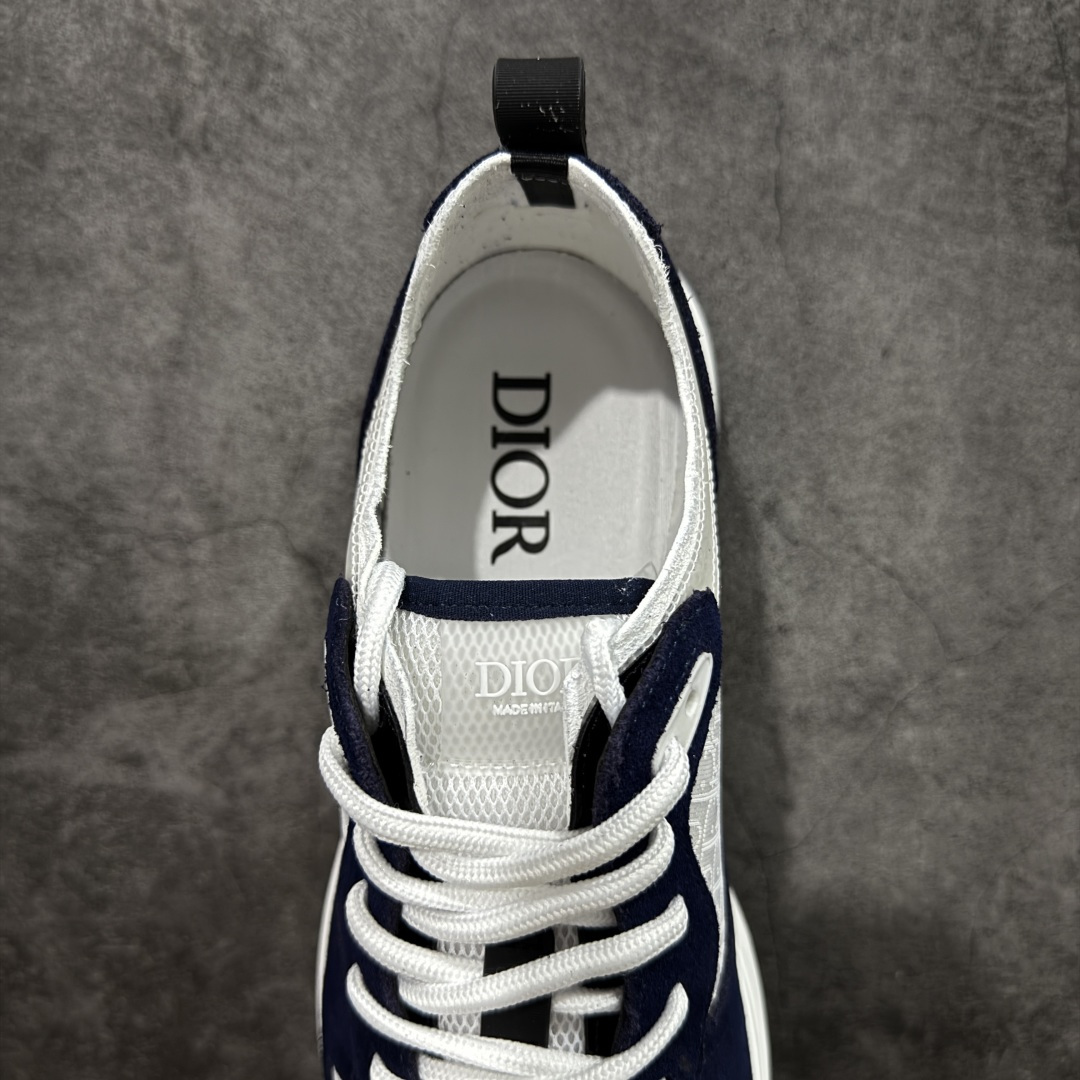 图片[8]-【广东礼盒版】Dior/迪奥 B25 Oblique Runner Sneaker 黑白 老爹风系带低帮透气休闲运动慢跑鞋 #原版购入开发 这款 B25 Runner运动鞋结合运动版型与 Dior 优雅的经典标识。采用迪奥灰和白色光滑牛皮革精心制作，饰以经典的米色和黑色 Oblique 印花提升格调。搭配白色纹理橡胶鞋底，可为各式休闲造型增添经典气质，更显精致 配送专柜精美包装，面料采用原版定制牛皮+Oblique 印花布 定制进口超细纤维 增高3.5CM 尺码：39 40 41 42 43 44 45 46-选品中心