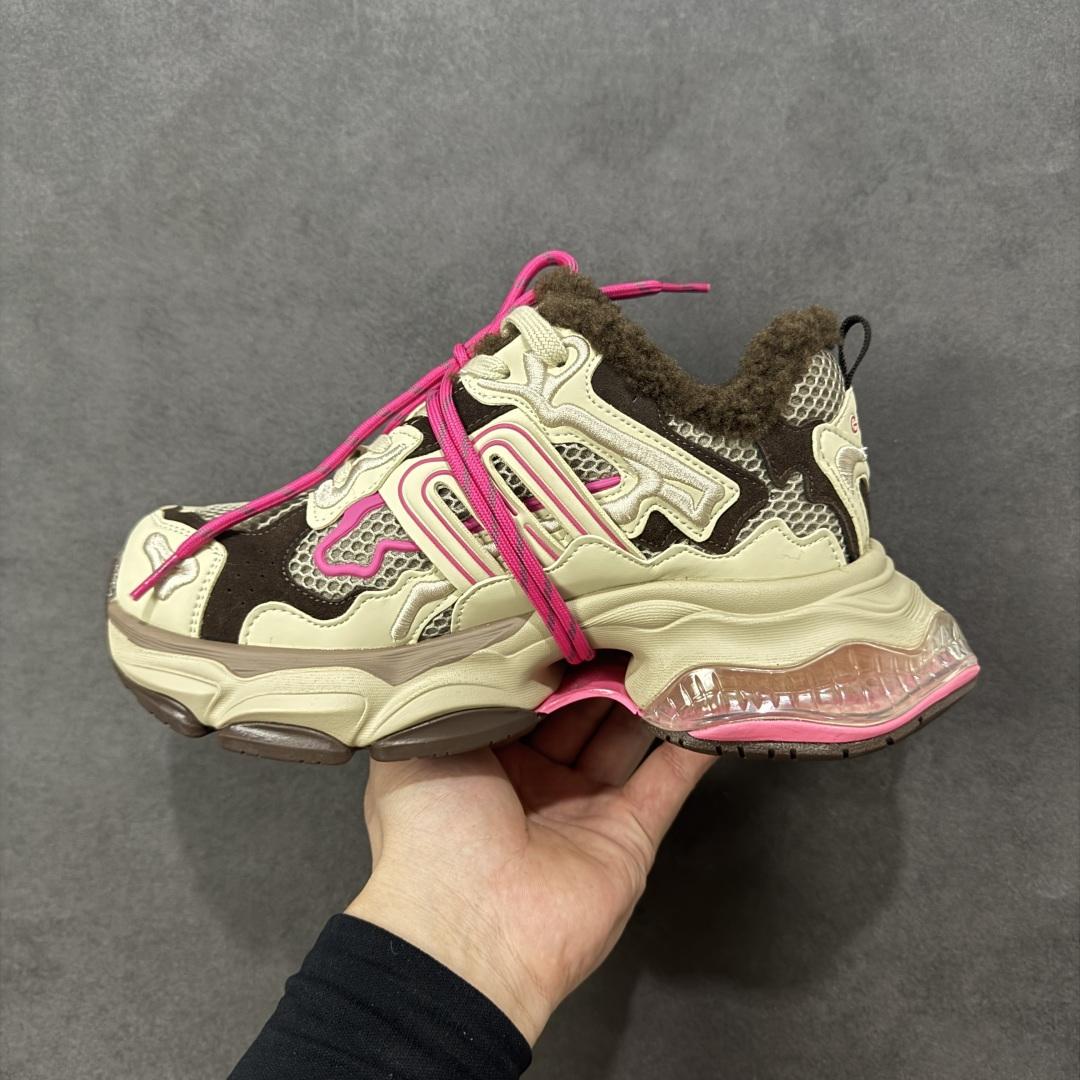 图片[2]-【公司级】GG-CC 明星同款 加毡 绑带镂空水晶底老爹鞋 #三层组合月牙底 柔软有弹性的月牙底和增加舒适度显腿长的5cm内增高 货号：G25X3233B 咖色 尺码：35 36 37 38 39 40-选品中心