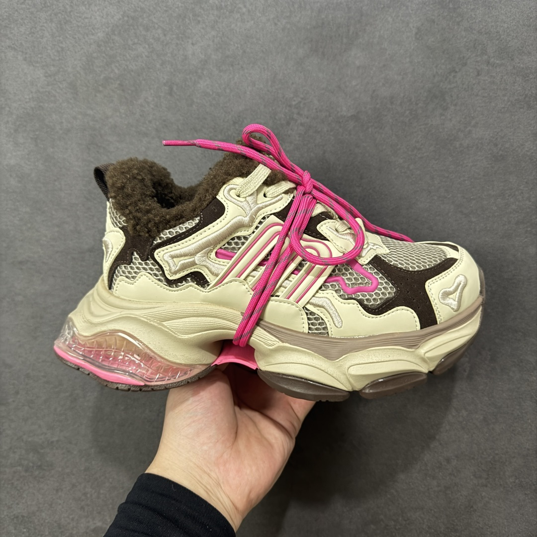 【公司级】GG-CC 明星同款 加毡 绑带镂空水晶底老爹鞋 #三层组合月牙底 柔软有弹性的月牙底和增加舒适度显腿长的5cm内增高 货号:G25X3233B 咖色 尺码:35 36 37 38 39 40-选品中心