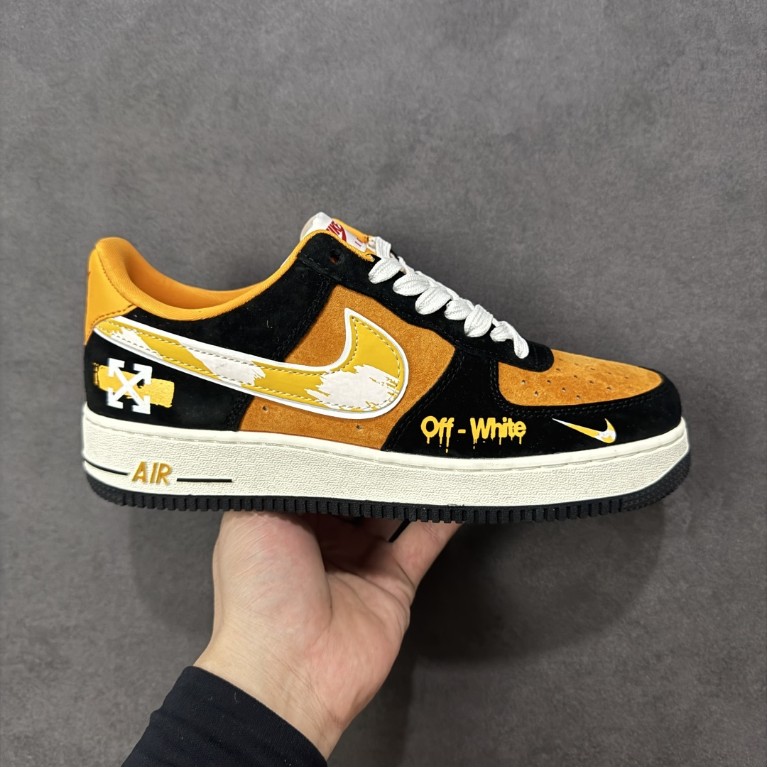 【定制版】NIke Air Force 1 \’07 Low “OFF-White联名——黑橙涂鸦”空军一号 低帮 运动鞋 休闲鞋 折边针车 工艺难度大 原楦头原纸板 原装鞋盒 定制五金配件 内置全掌气垫 原厂鞋底 货号:SY1388-001 尺码:36 36.5 37.5 38 38.5 39 40 40.5 41 42 42.5 43 44 44.5 45-选品中心