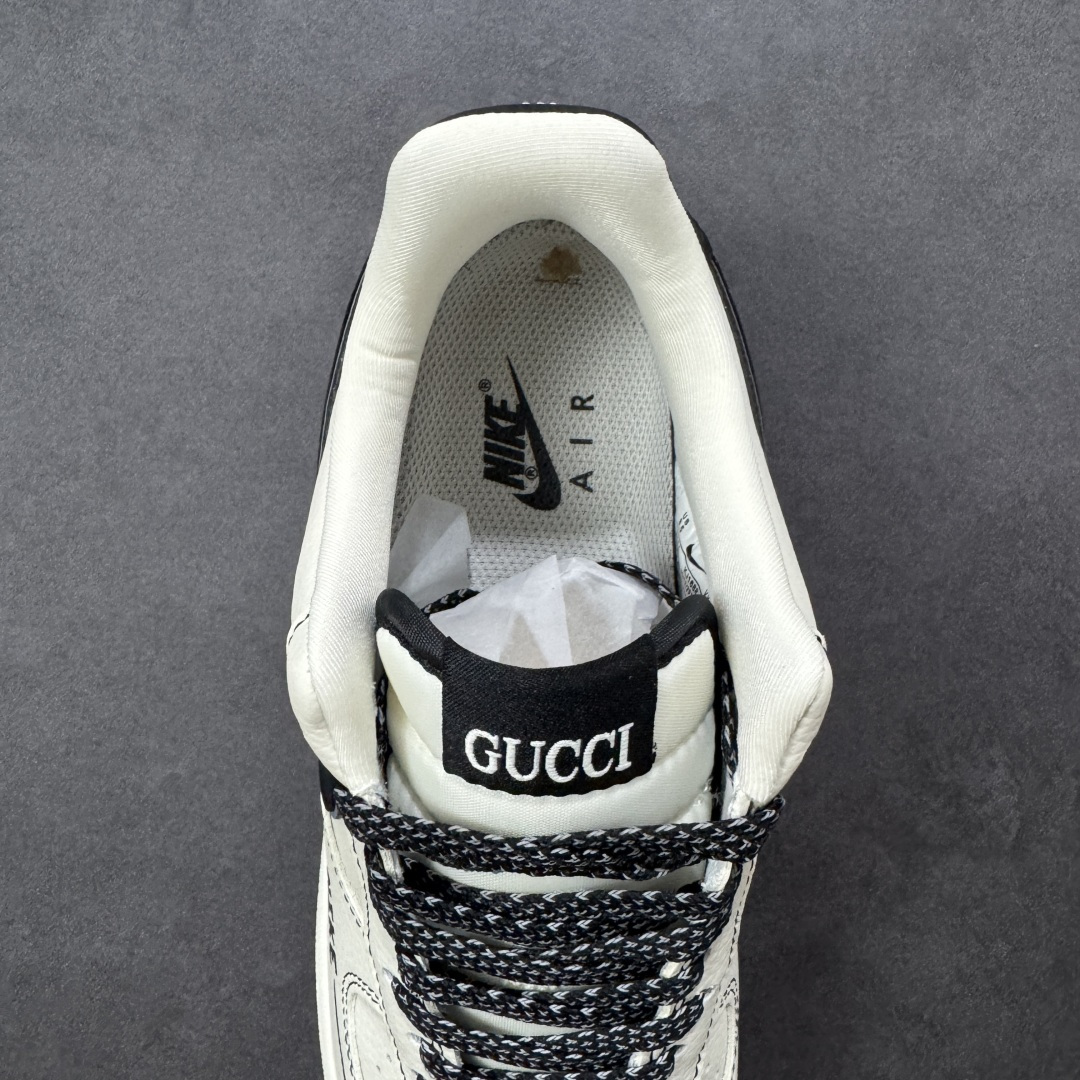 图片[7]-【定制版】Nike Air Force 1 \’07 Low “古驰联名——米黑线黑银勾”空军一号 高端定制 低帮 运动鞋 休闲鞋 折边针车 工艺难度大 原楦头原纸板 原装鞋盒 定制五金配件 内置全掌气垫 原厂鞋底 货号：KJ1688-020 尺码：36 36.5 37.5 38 38.5 39 40 40.5 41 42 42.5 43 44 44.5 45-选品中心